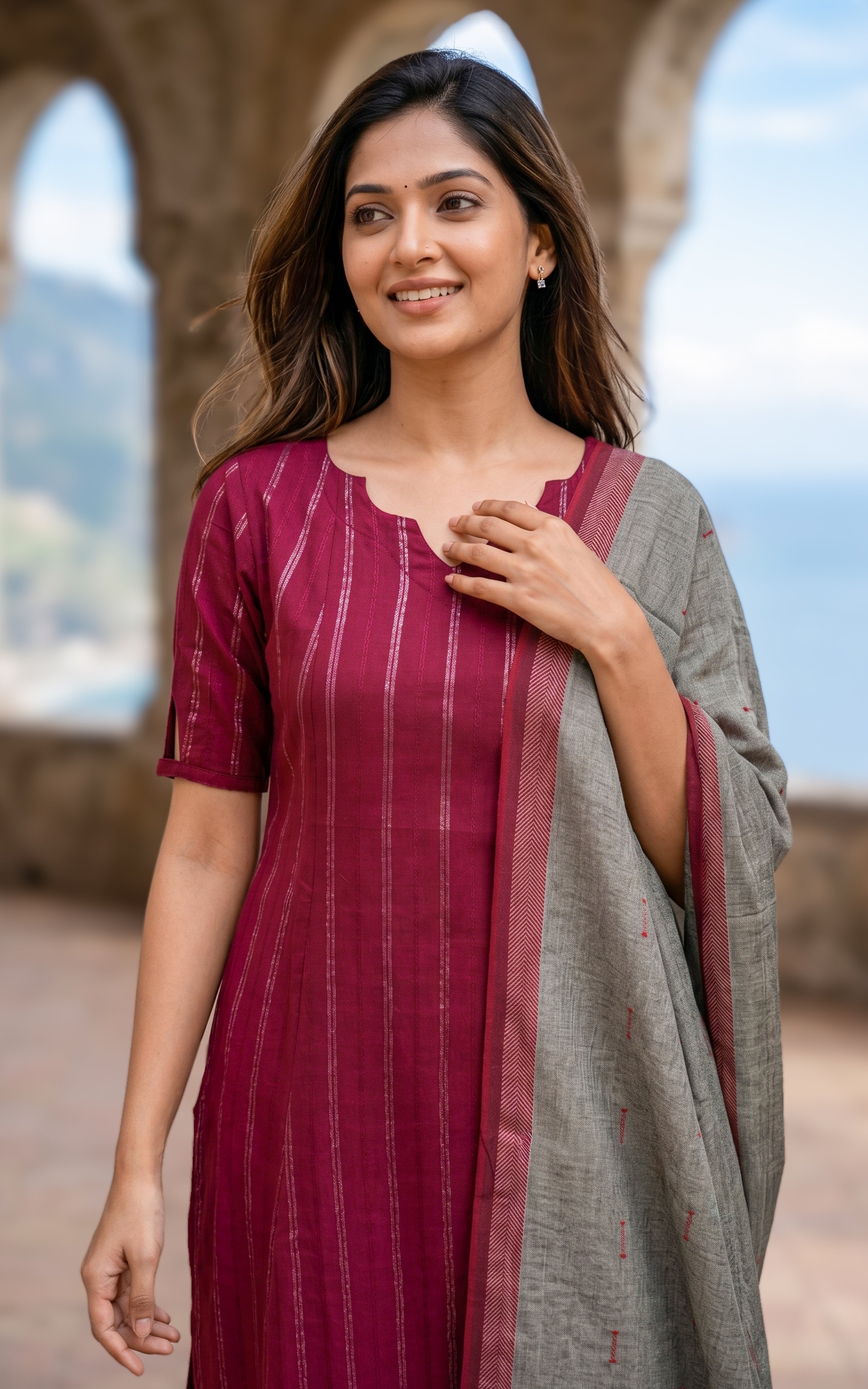 Magizharasi (Kurti+Dupatta)