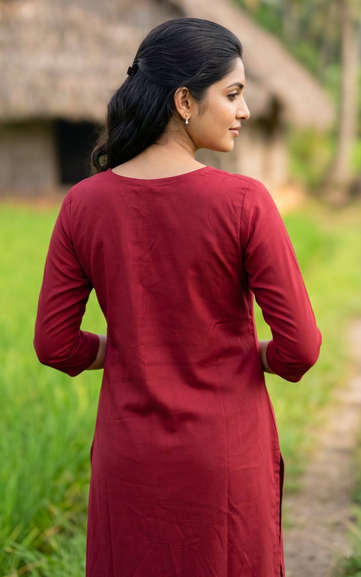 Vishmina Maroon (Kurti+Pant+Dupatta)
