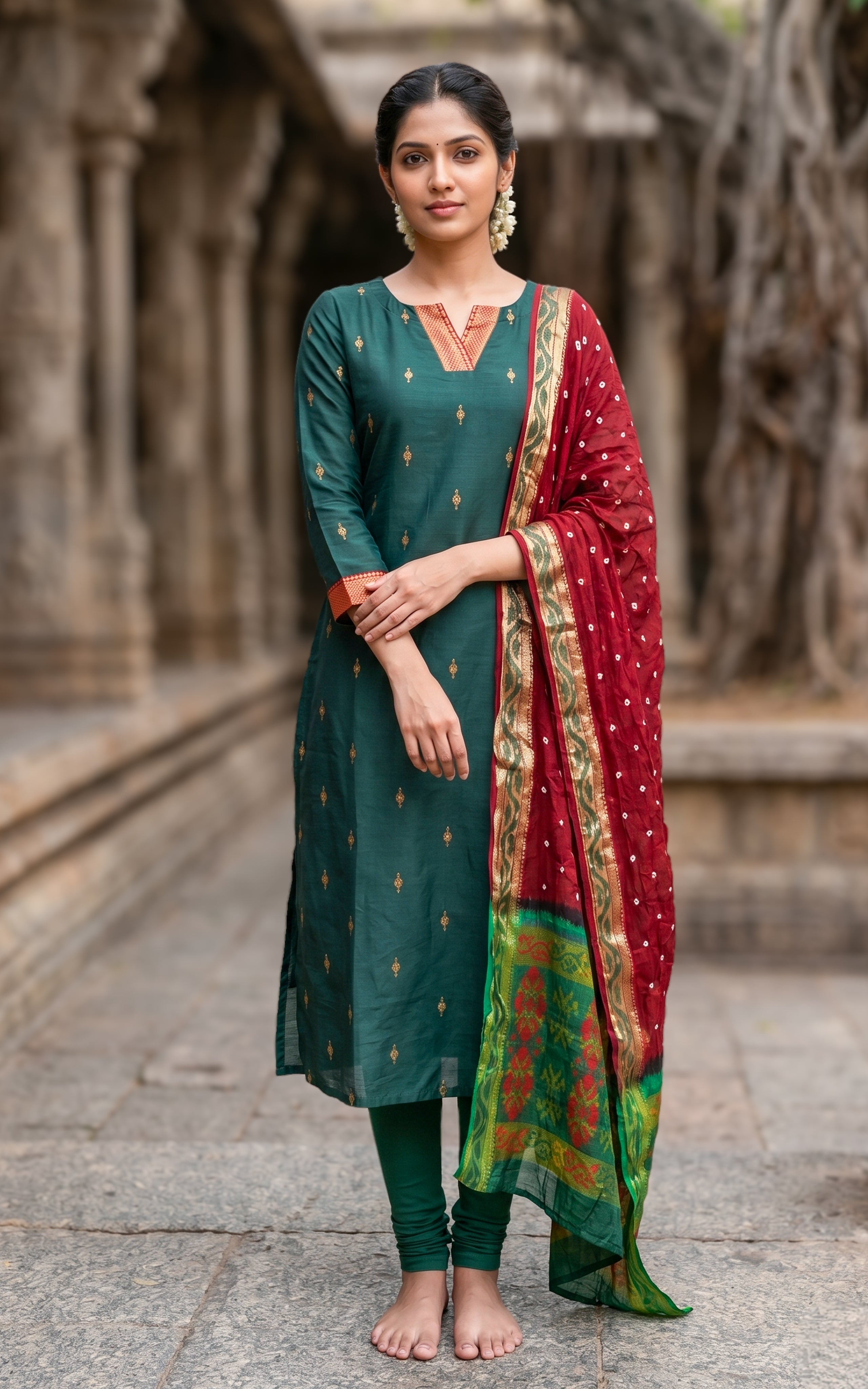 Myvizhi A (Kurti+Dupatta)