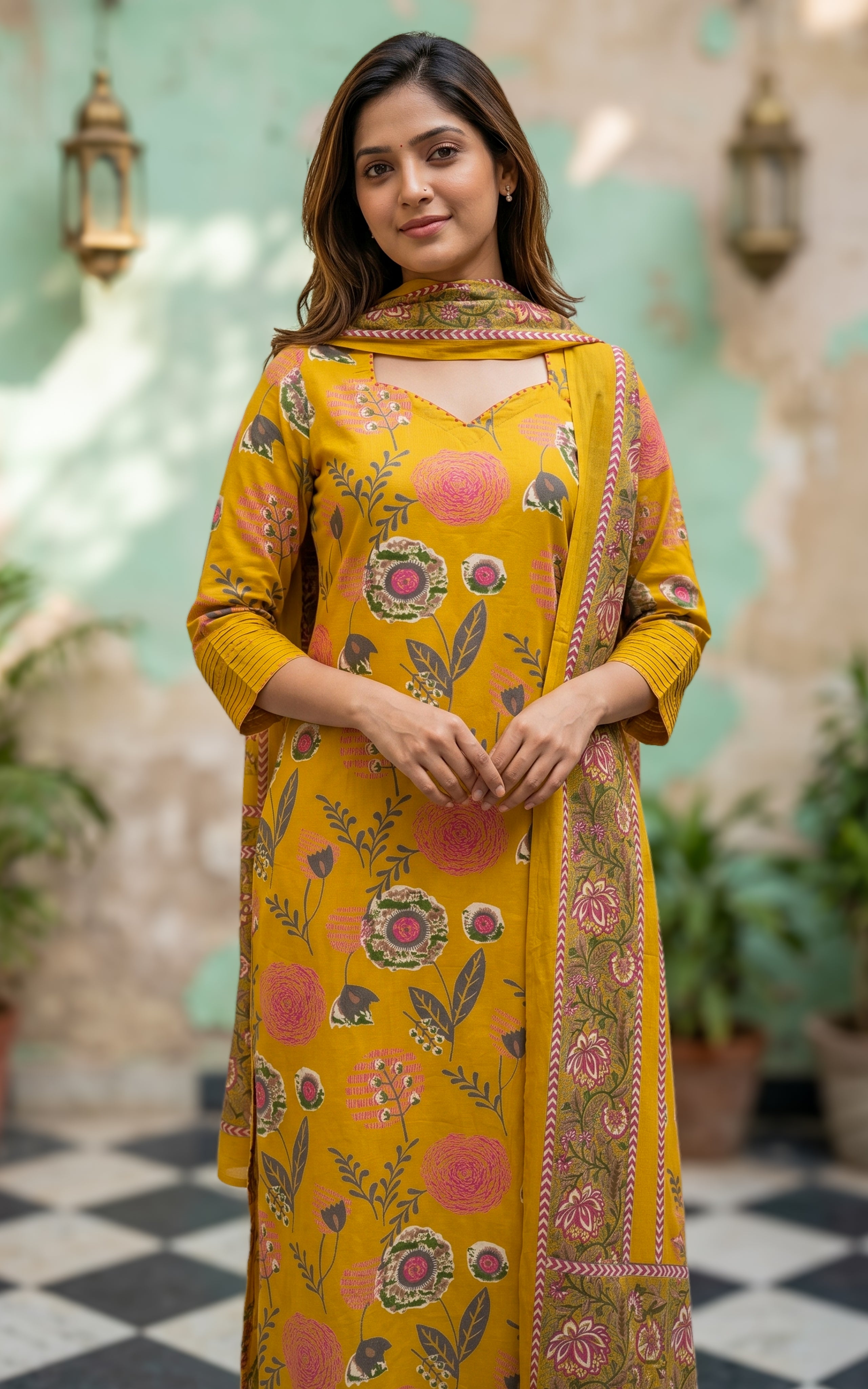 Daily wear comfortable cotton kurti set