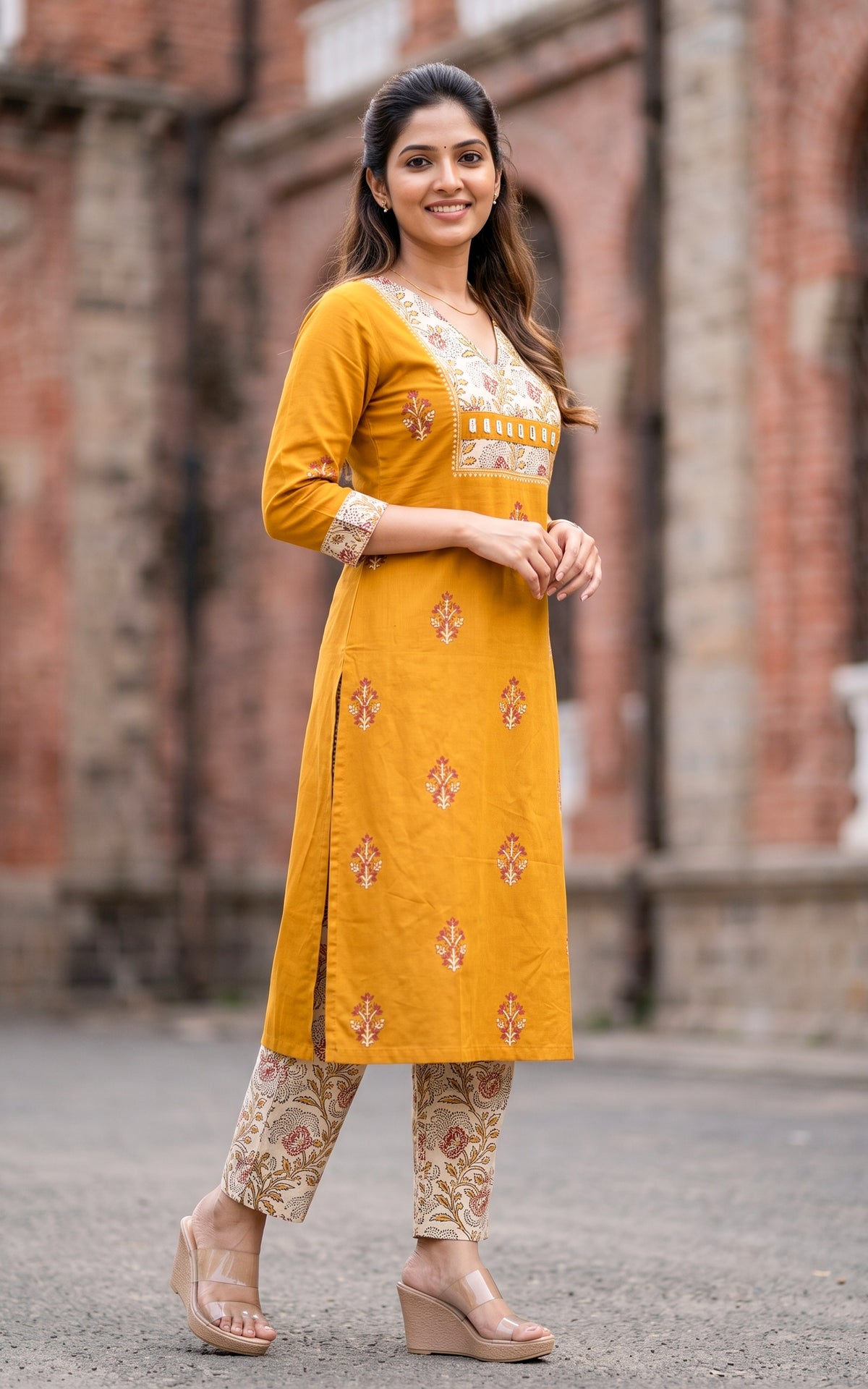 Vedhika Mustard (Kurti+Pant)