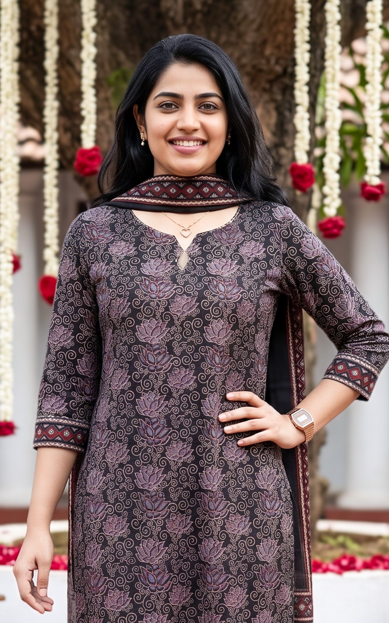Nethra Black (Kurti+Dupatta)