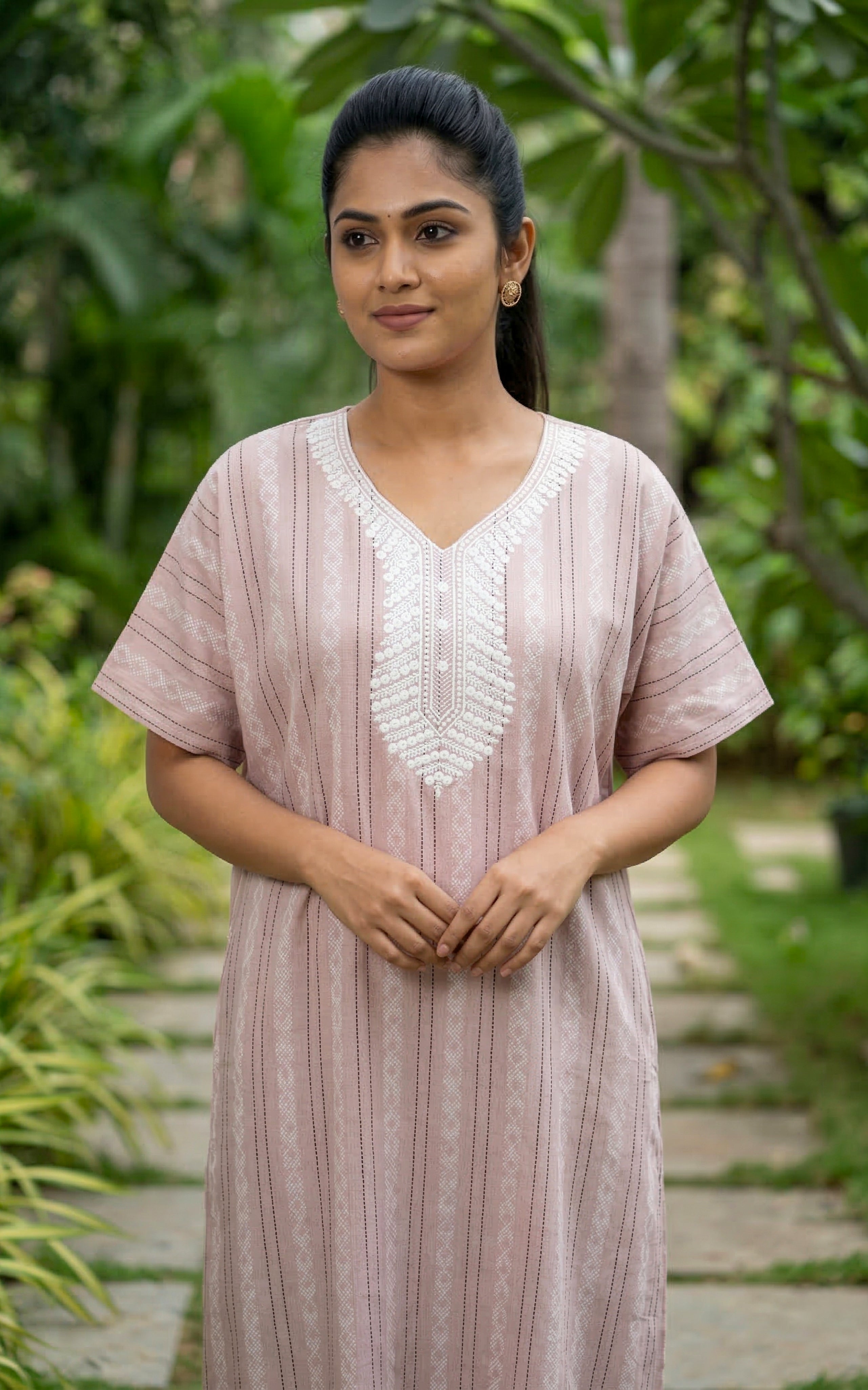 Cotton Straight Fit Nighty-159SS12
