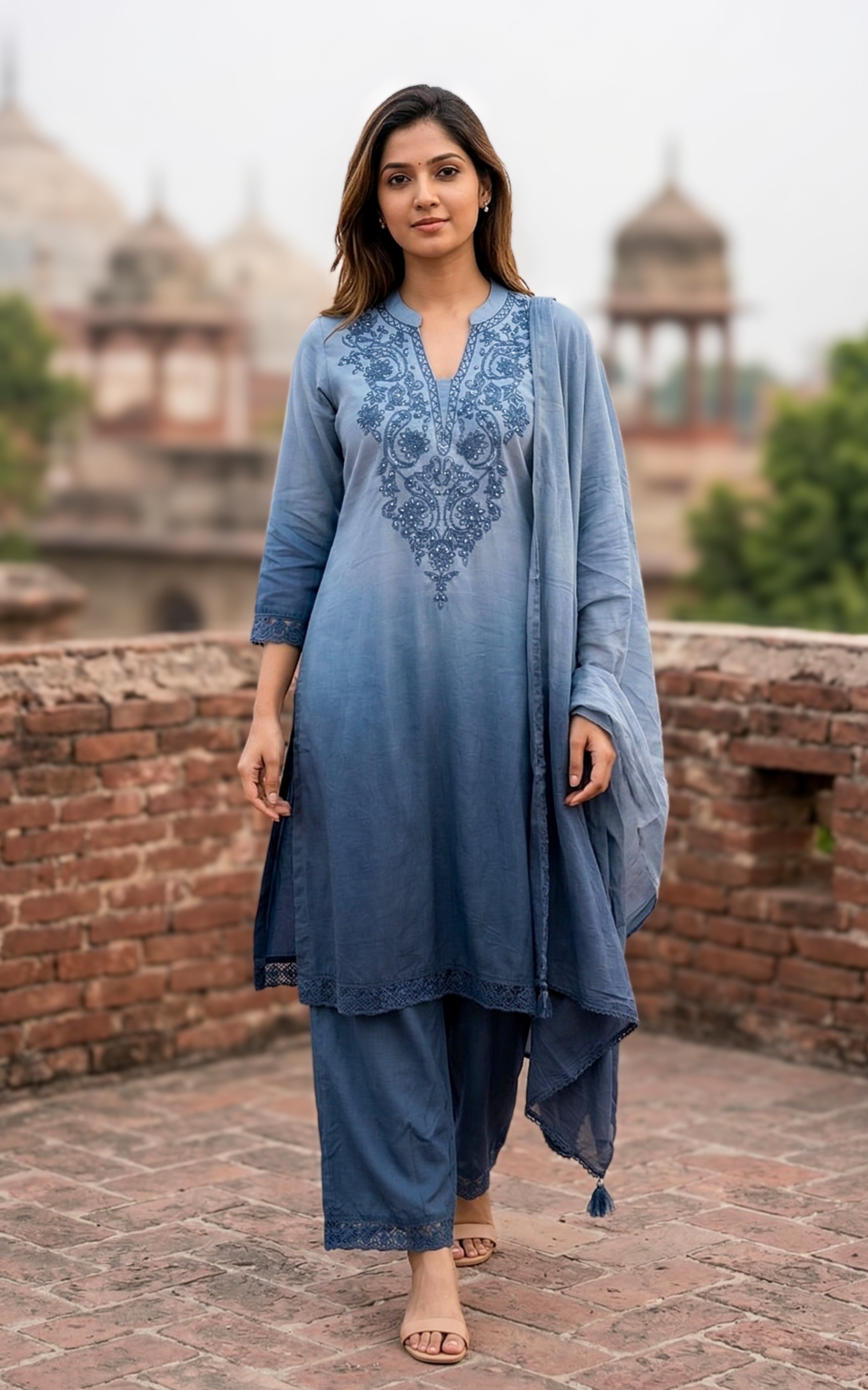 Janvika (Kurti+Pant+Dupatta)