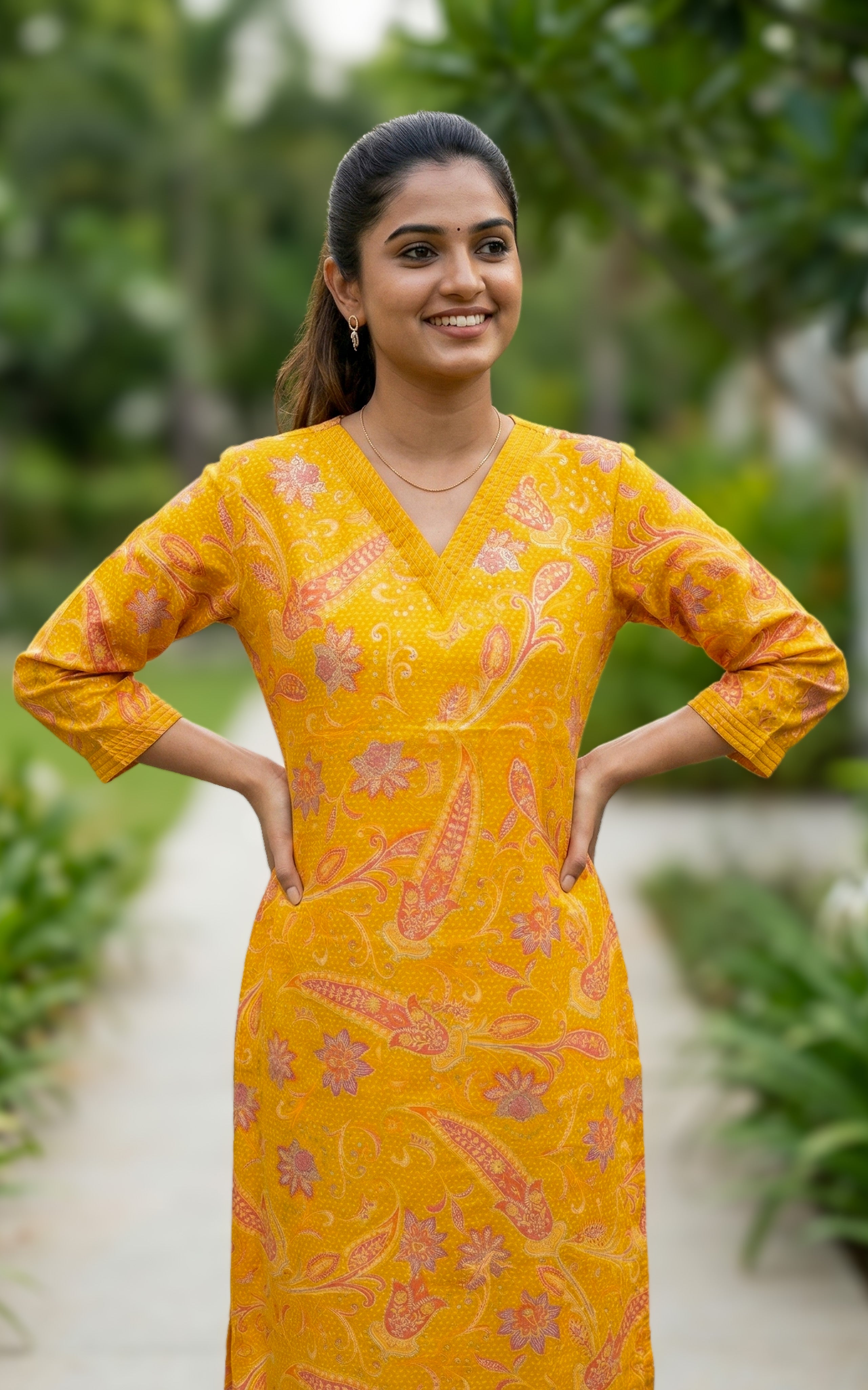 Rathi Mustard (Kurti+Pant)