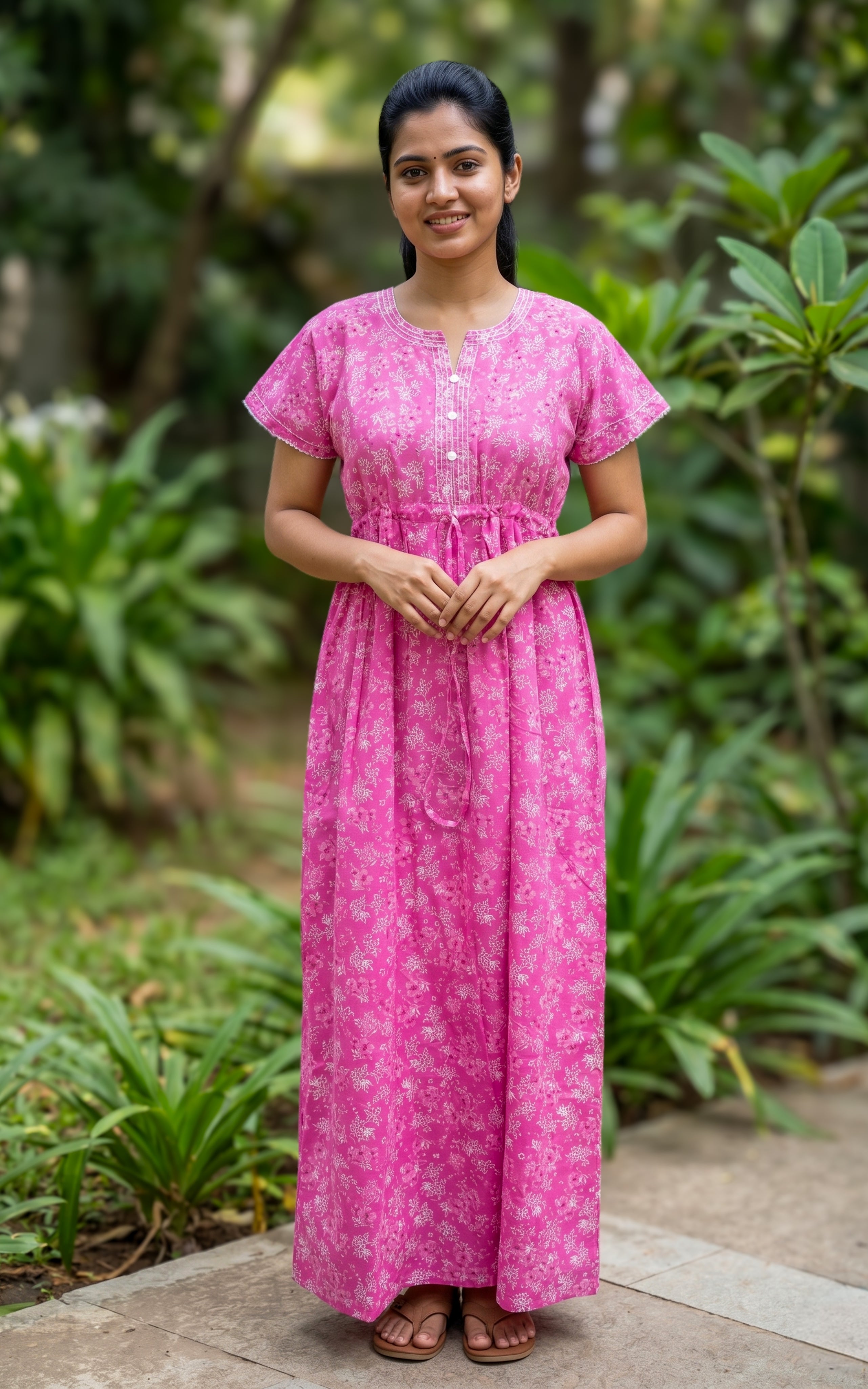 Cotton Straight Fit Nighty-160SS19B