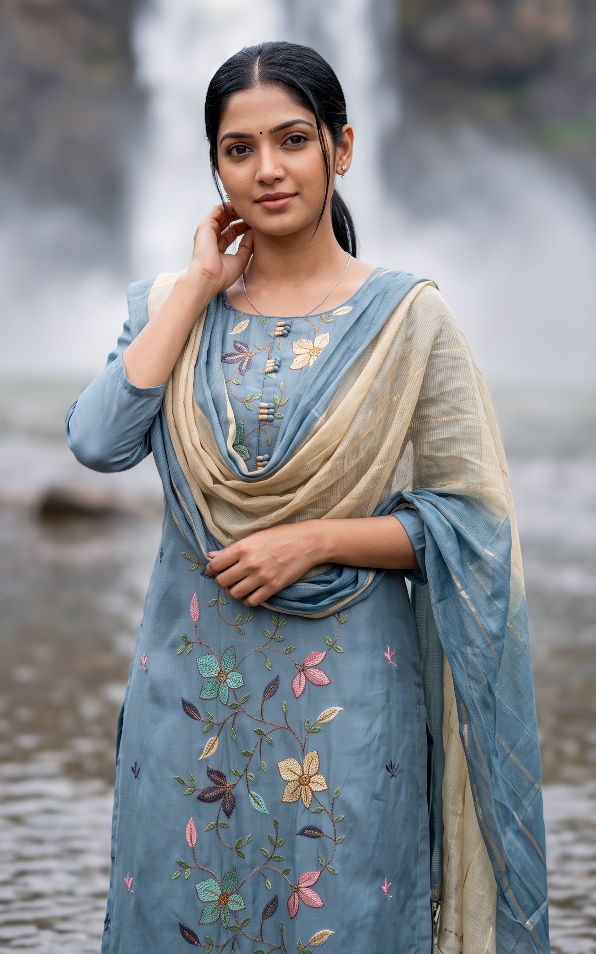 Niraimalar (Kurti+Pant+Dupatta)