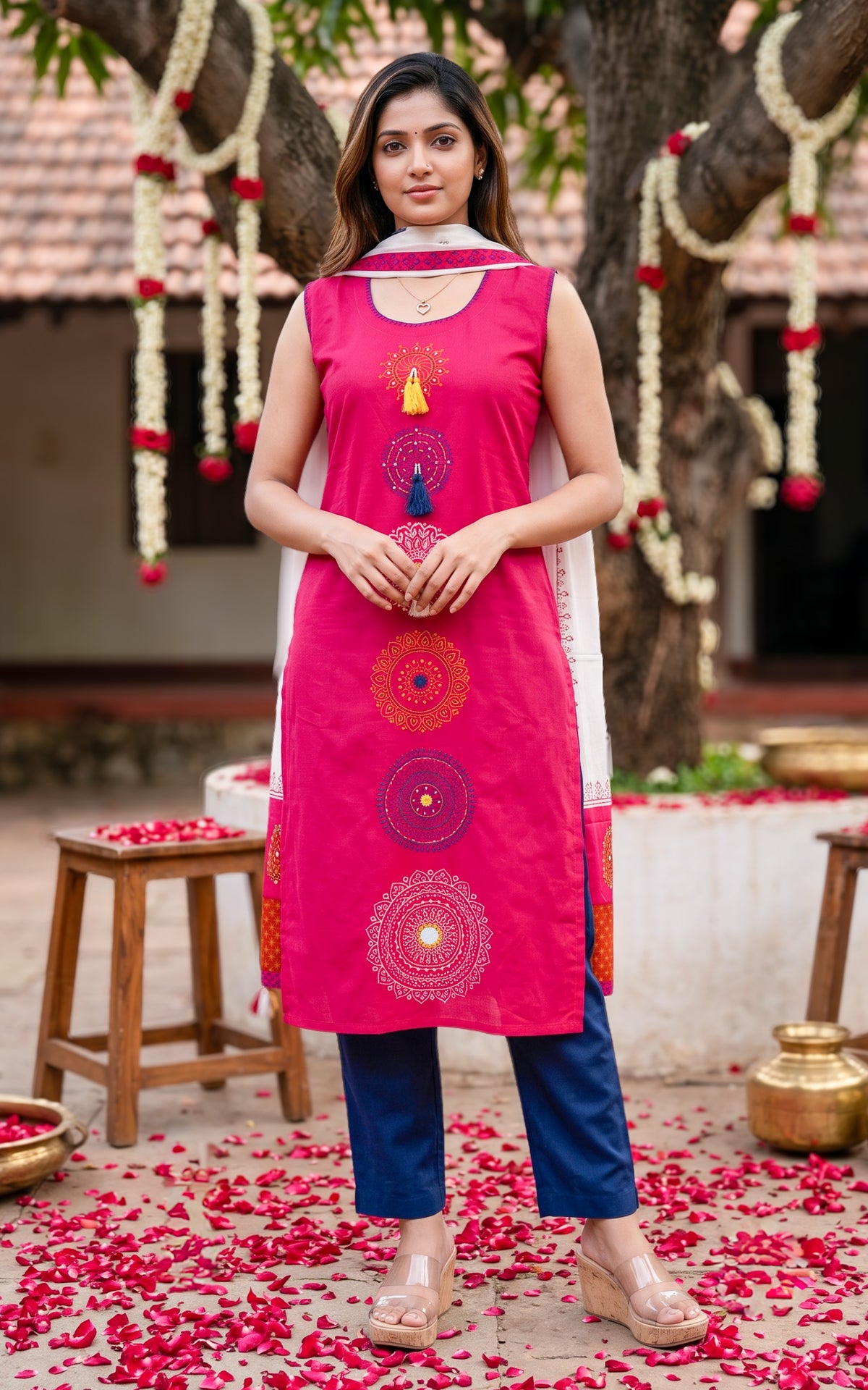Aurumaya A Handblock (Kurti+Dupatta)