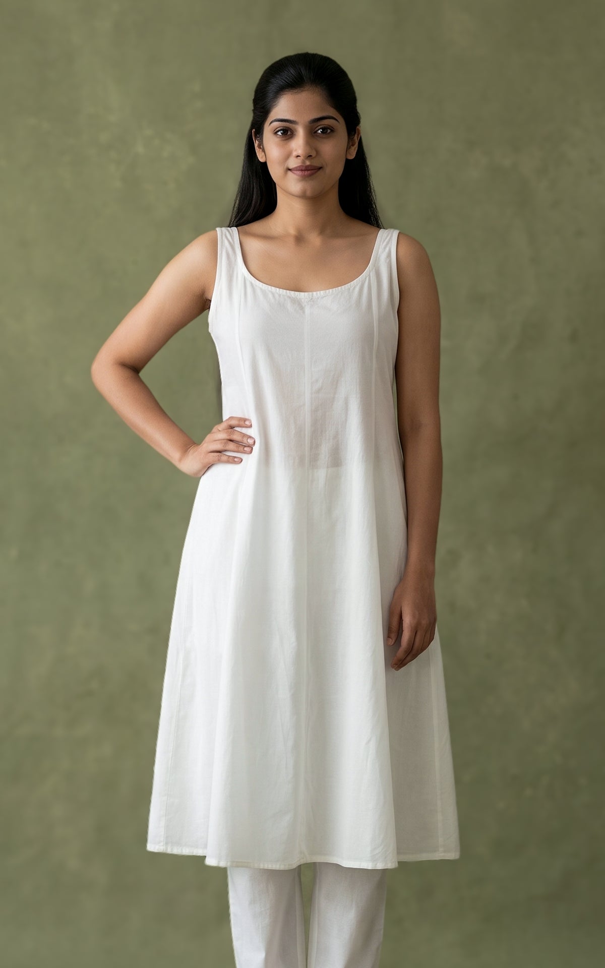 Cotton Aline Slip (inner) White