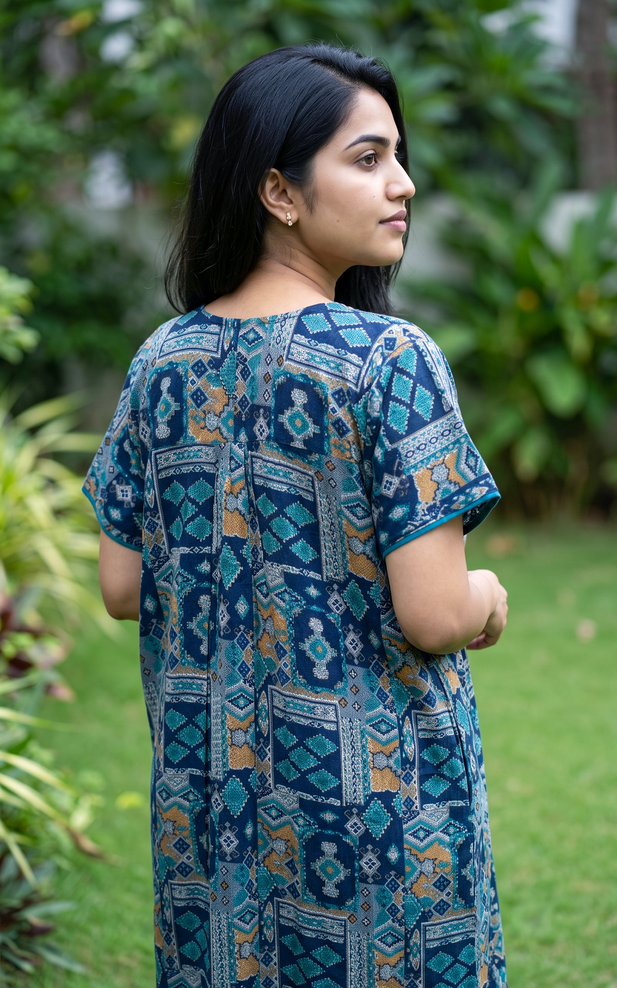 Cotton Straight Fit Nighty-164SS4B
