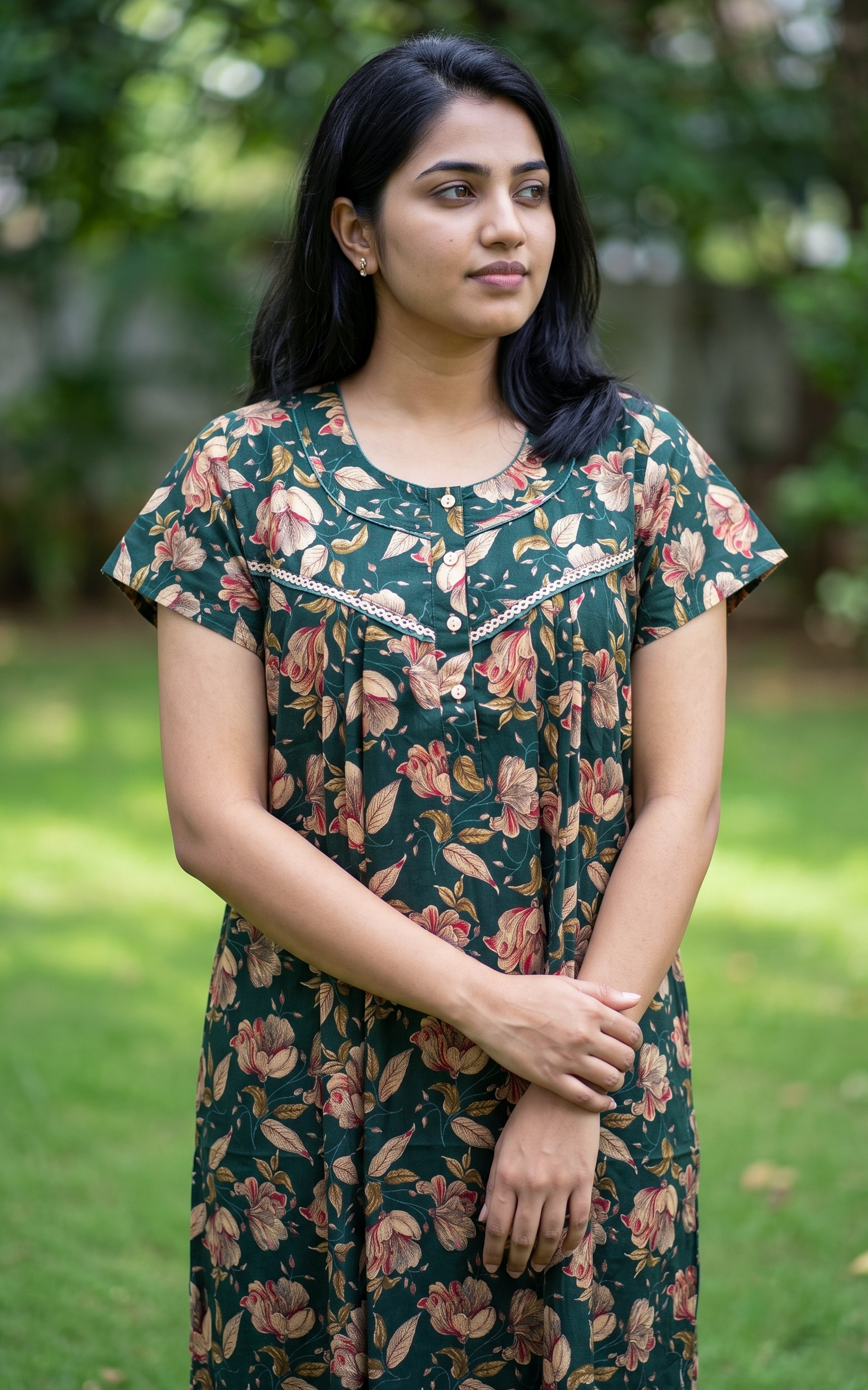 Cotton Straight Fit Nighty-164SS2C