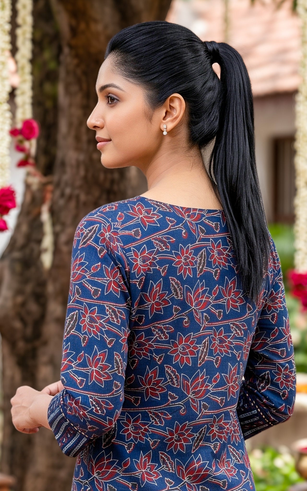 Ruthra Navy Blue (Kurti+Pant+Dupatta)