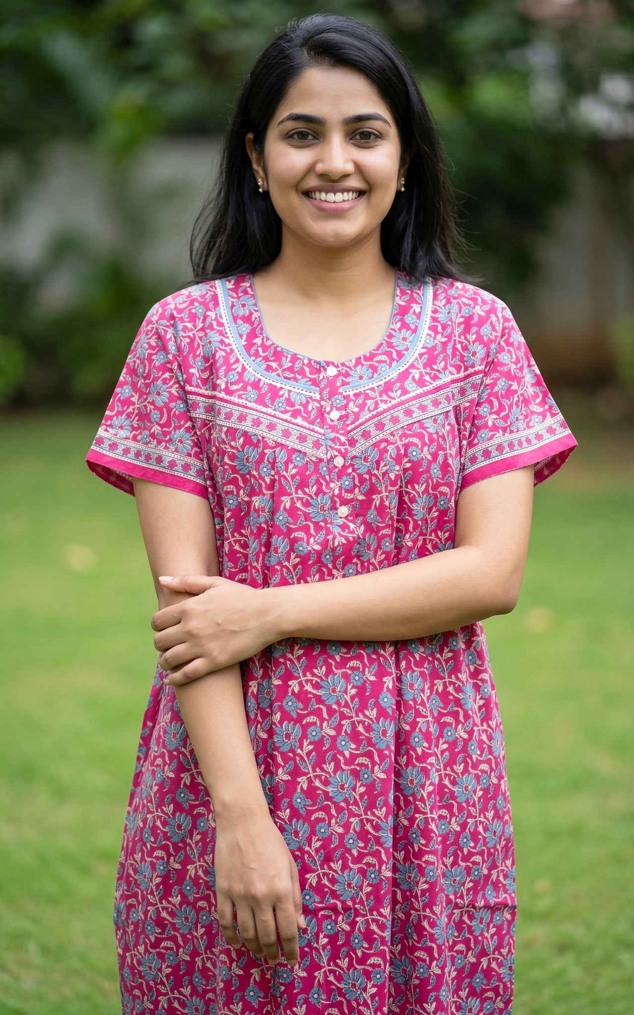 Cotton Straight Fit Nighty-162SS3D