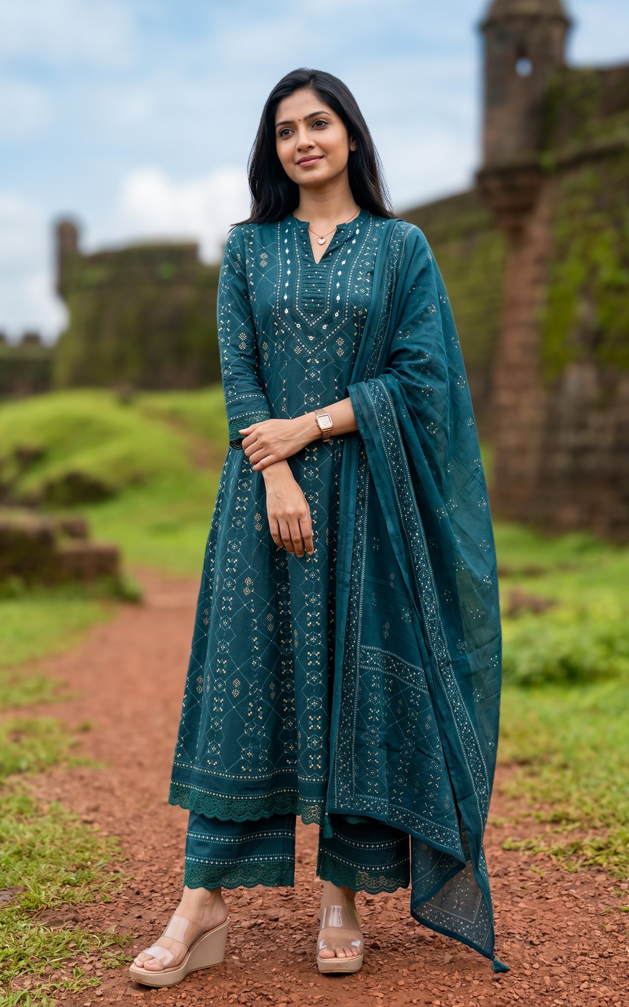 Yashmitha B (Kurti+Pant+Dupatta)
