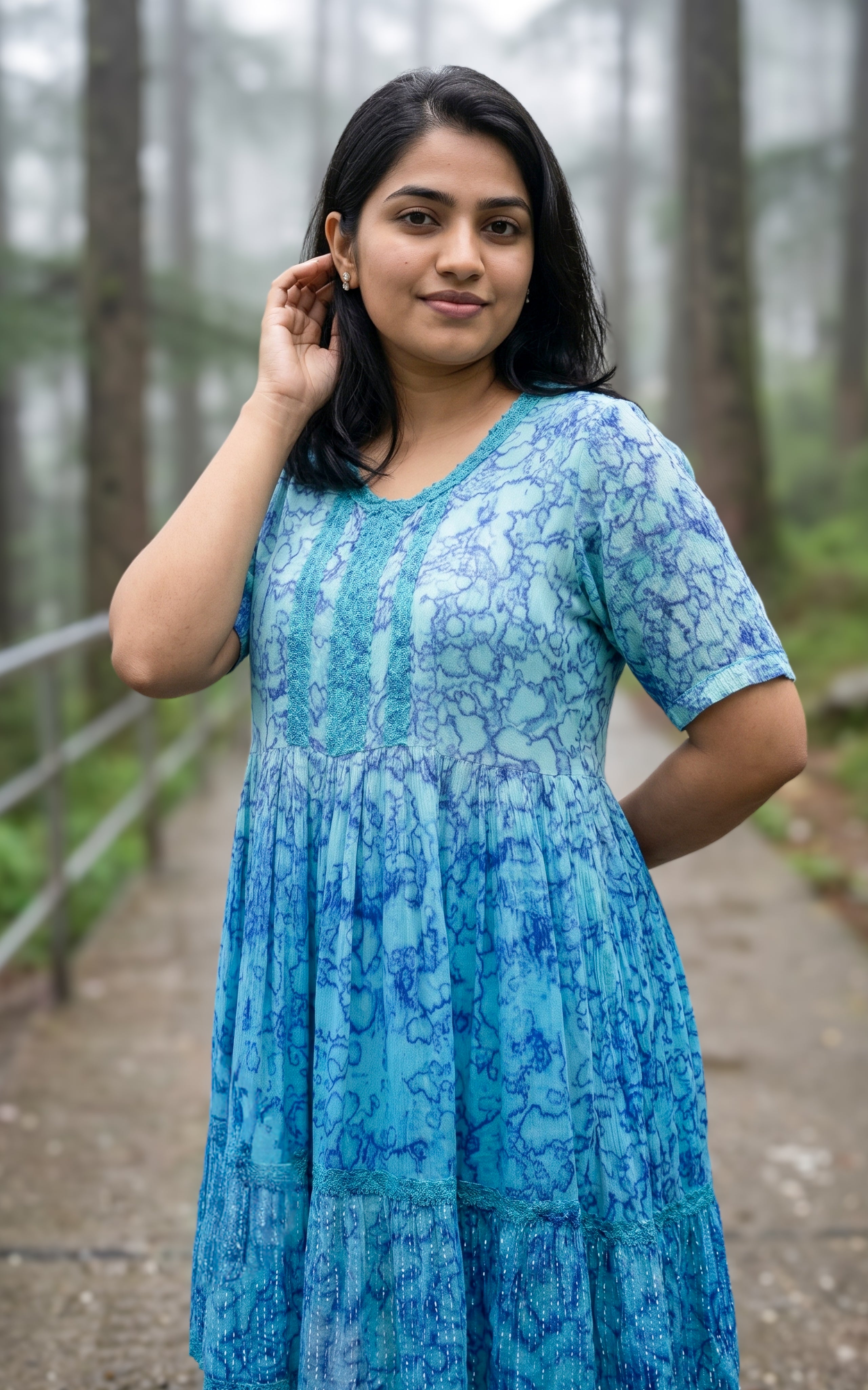 Indo western short maxi for women