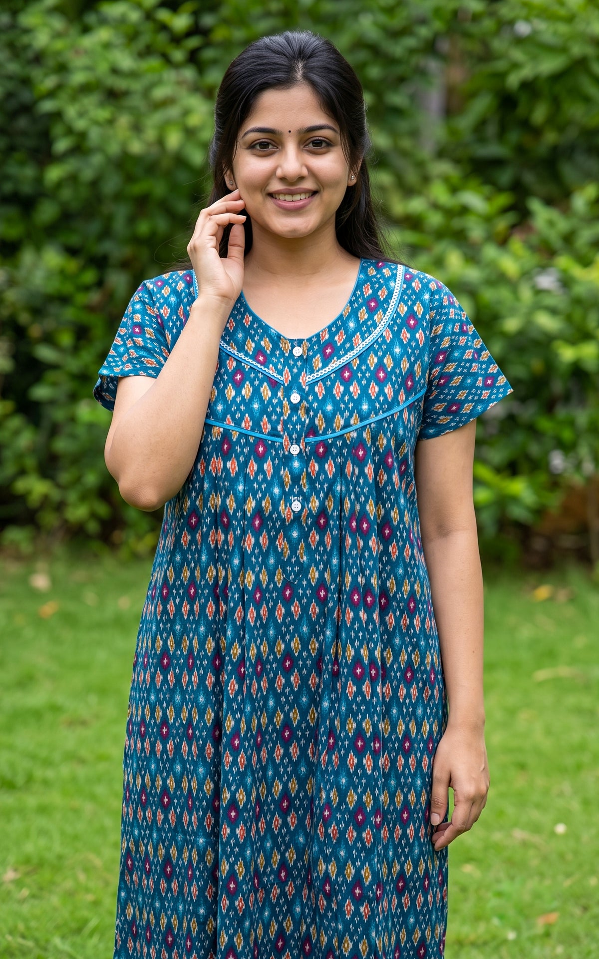 Cotton Straight Fit Nighty-165SS3A