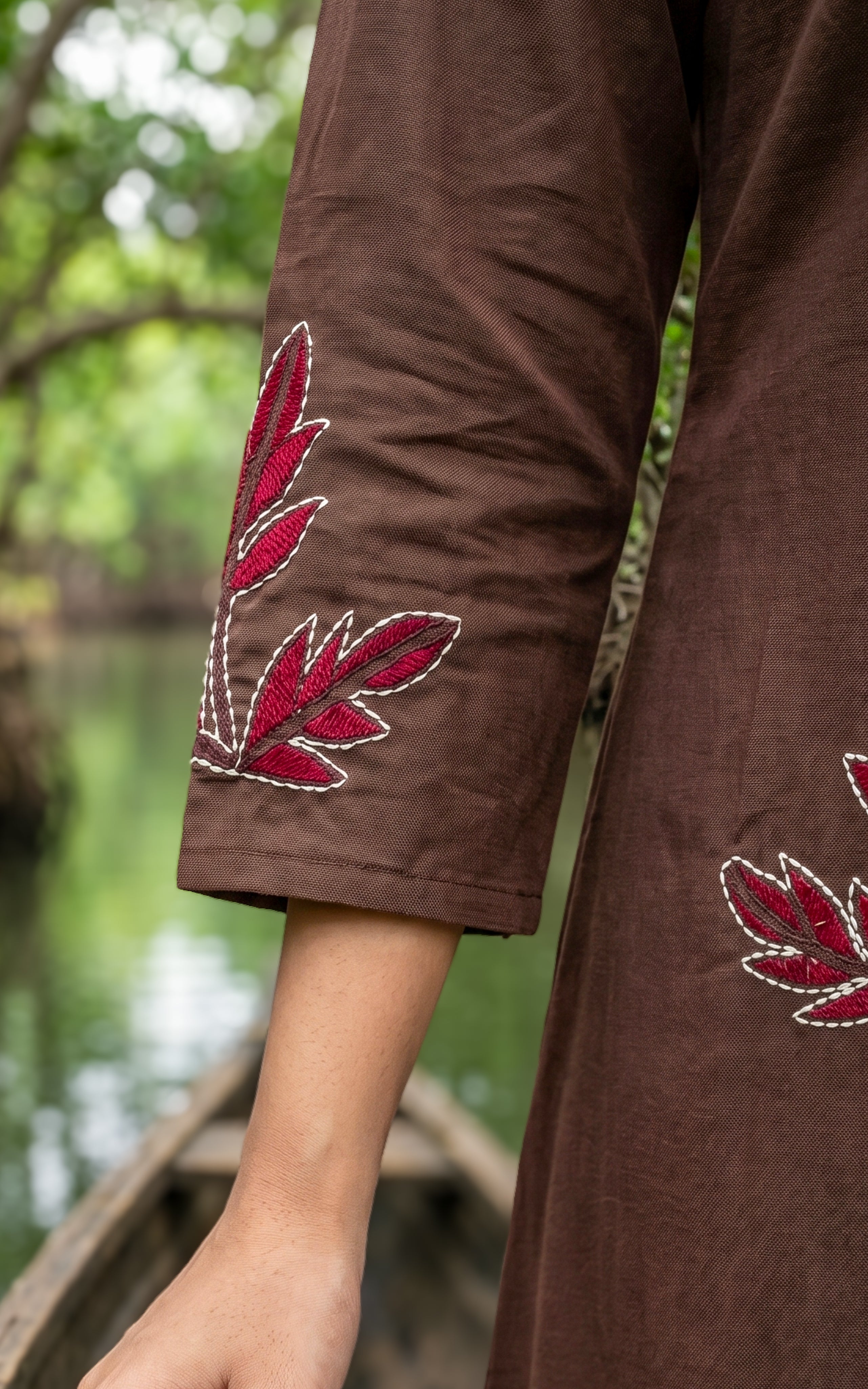 Leaf motify kurti for women