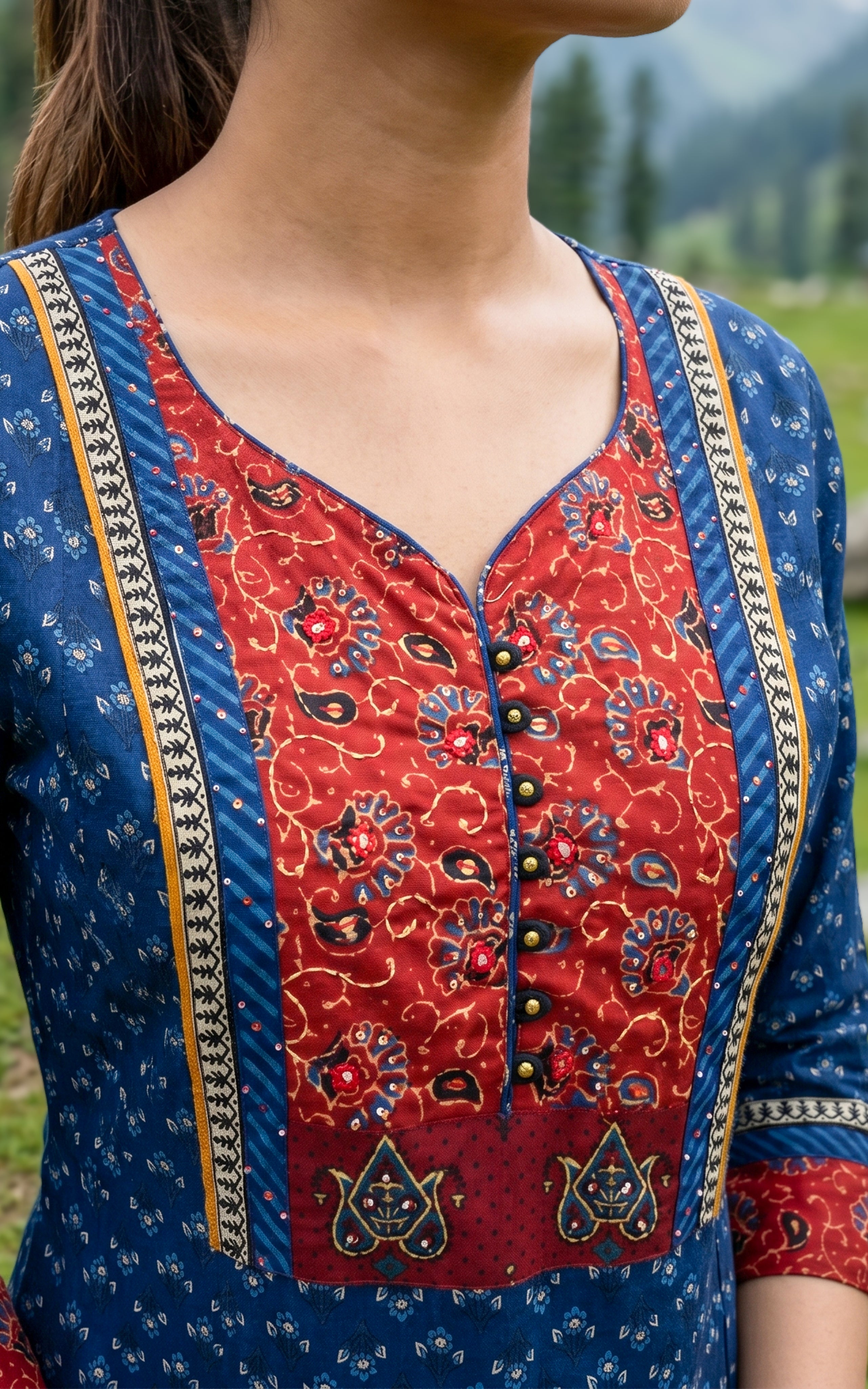 Breathable cotton summer kurti for women