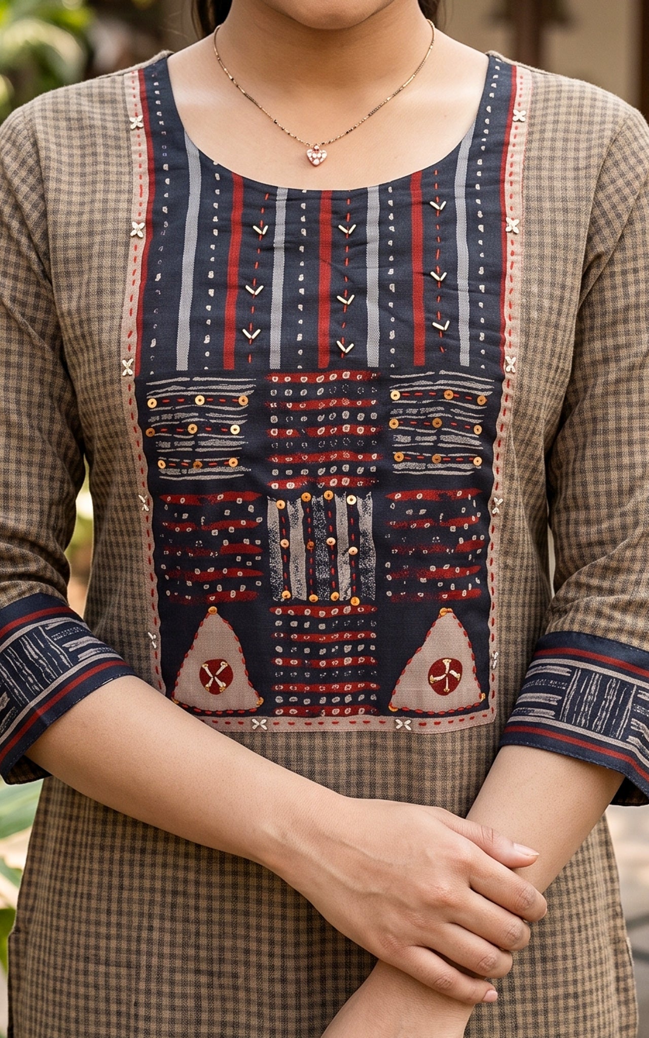 Grey South Cotton Summer Collection Kurti Set for Women