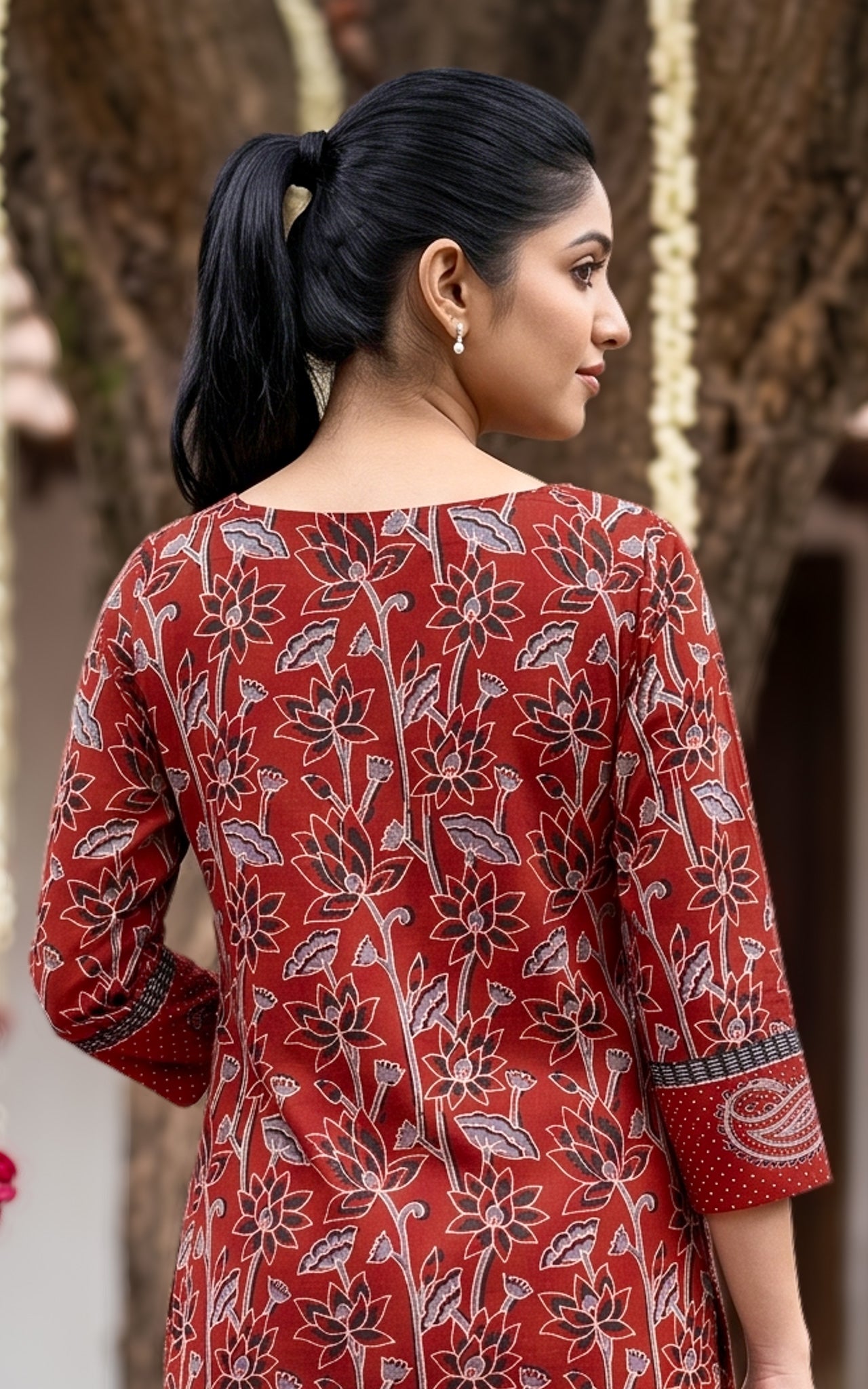 Swathi Maroon (Kurti+Pant+Dupatta)