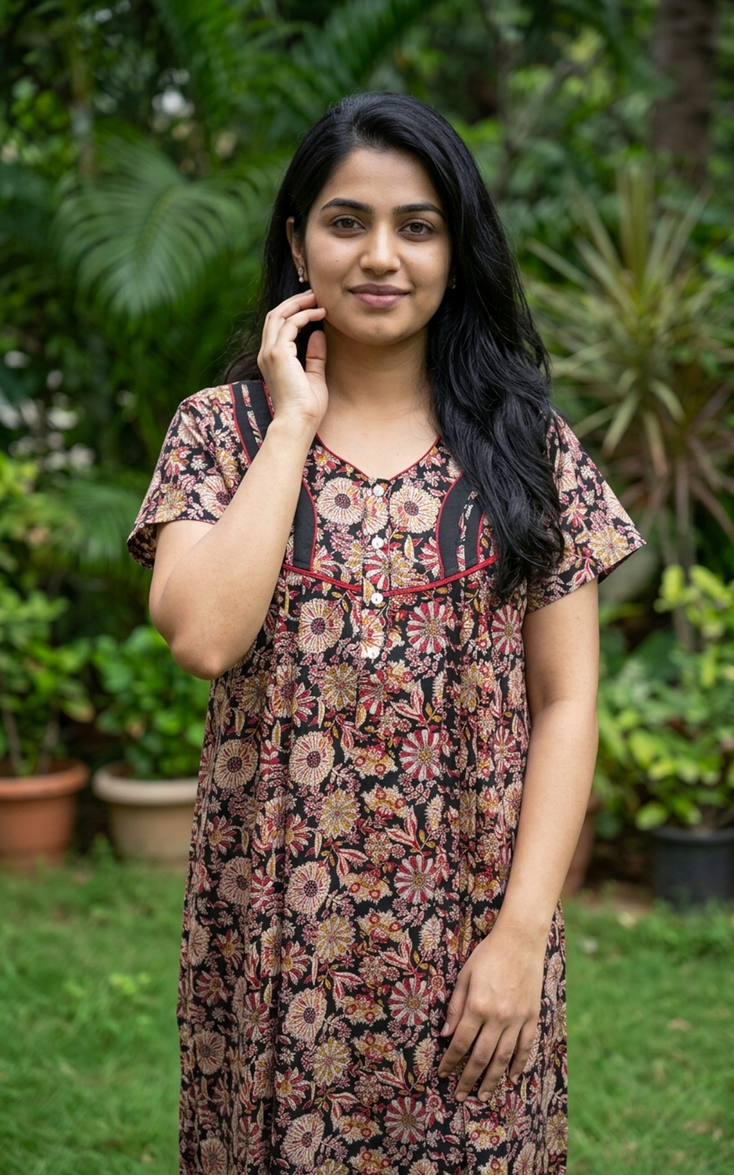 Cotton Straight Fit Nighty-164SS11A