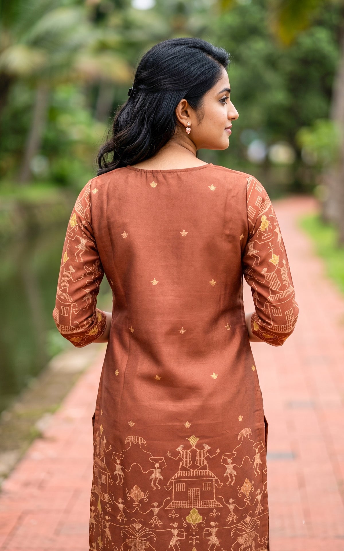 Farhana Copper (Kurti+Pant+Dupatta)