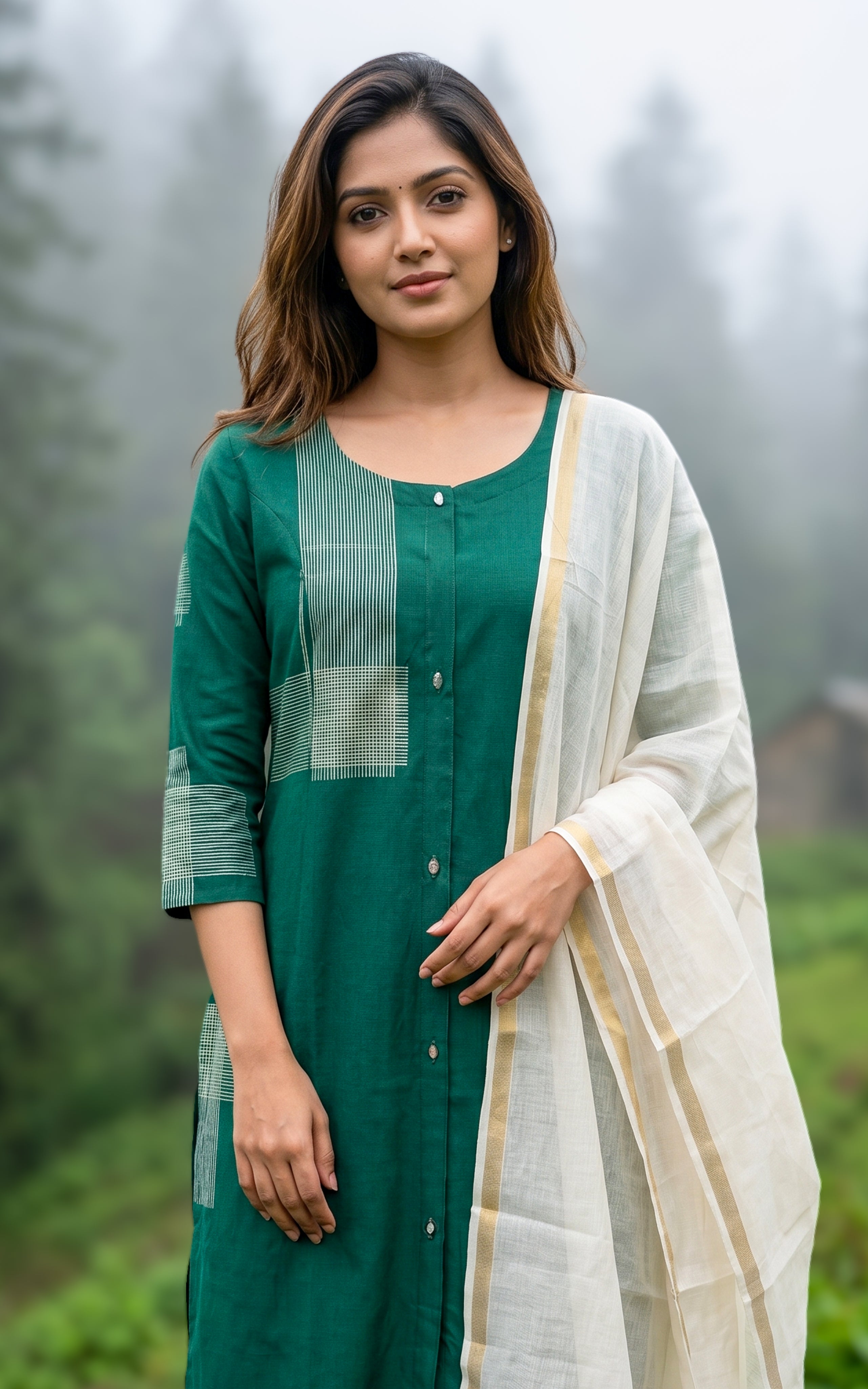 Madhangi Green (Kurti+Dupatta)