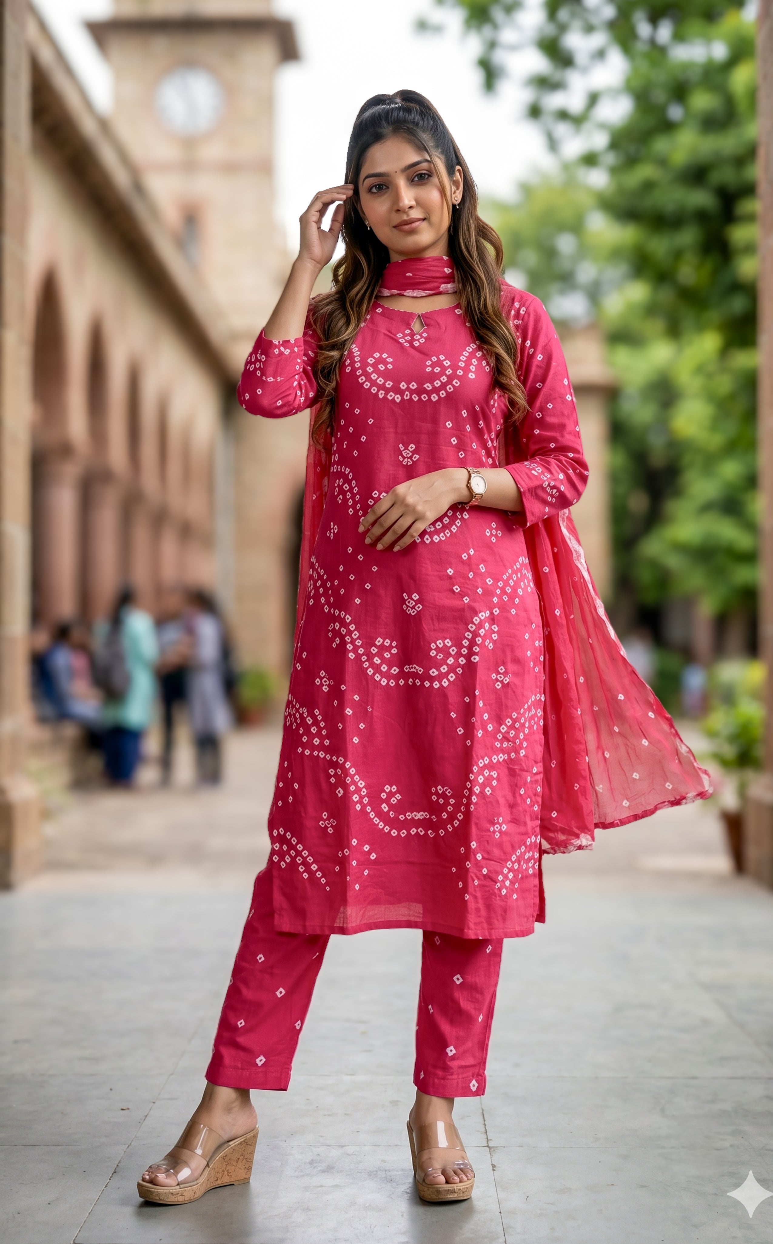 Trendy Bandhani ethnic wear for women