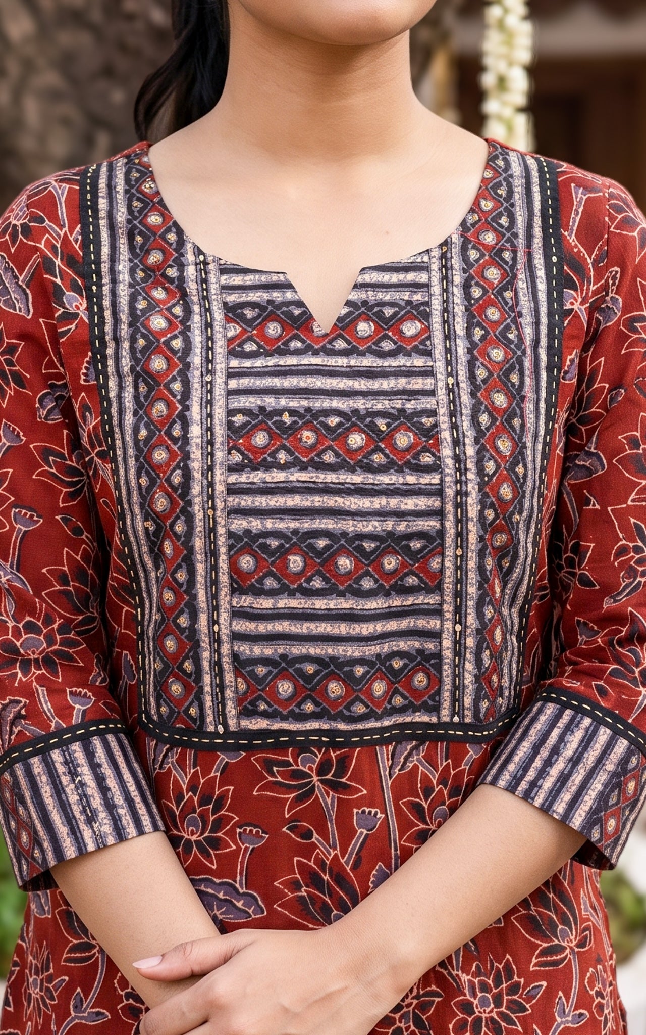 Ruthra Maroon (Kurti+Pant+Dupatta)