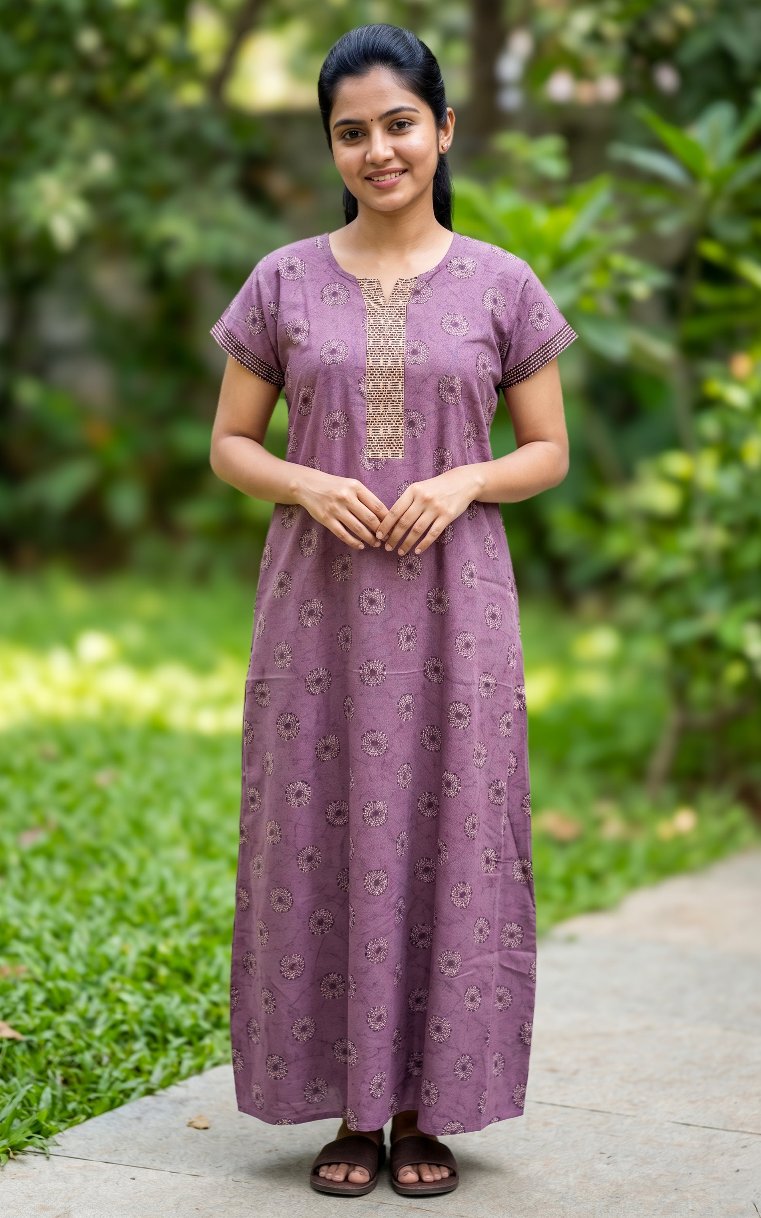 Cotton Straight Fit Nighty-160SS2
