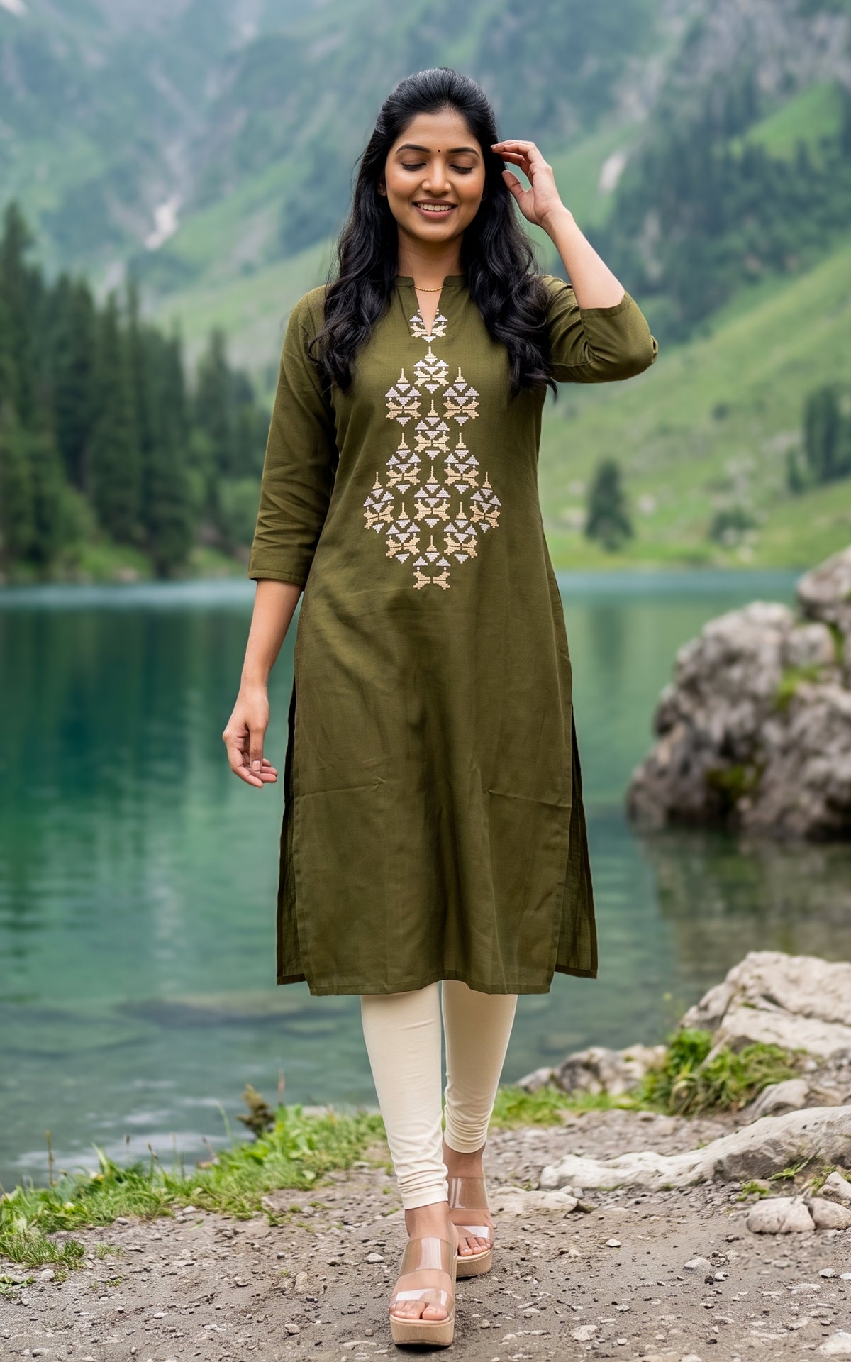 Monisha Olive Green