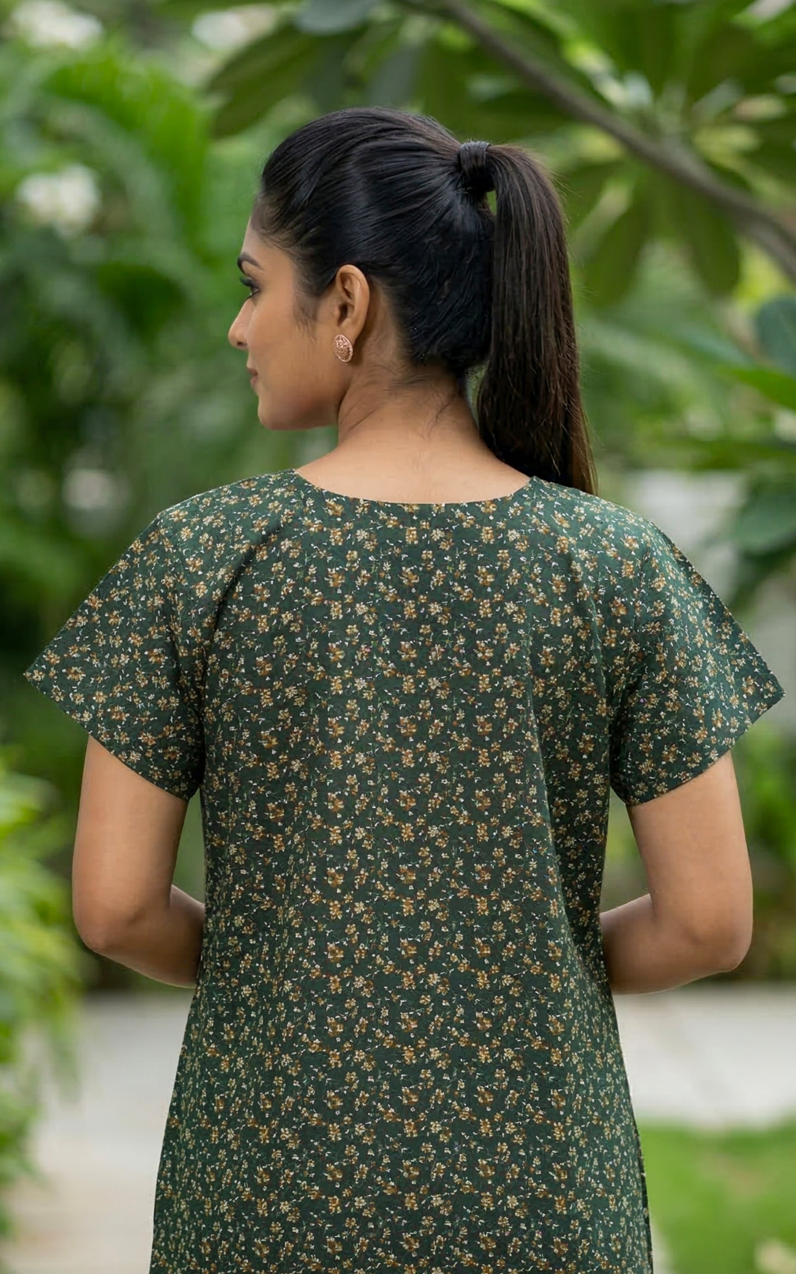 Cotton Straight Fit Nighty-159SS6A