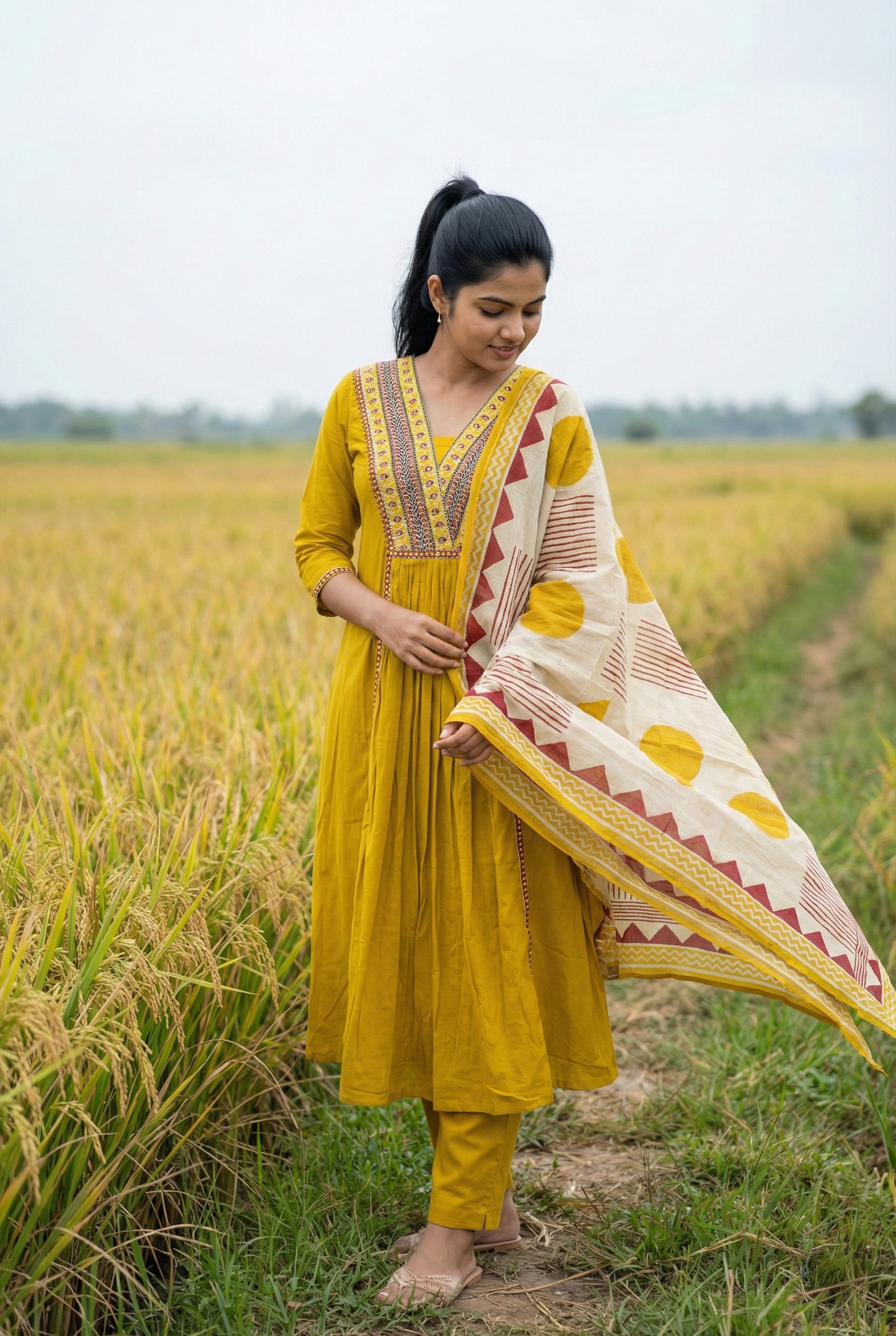 Cotton Aline kurti sets for women