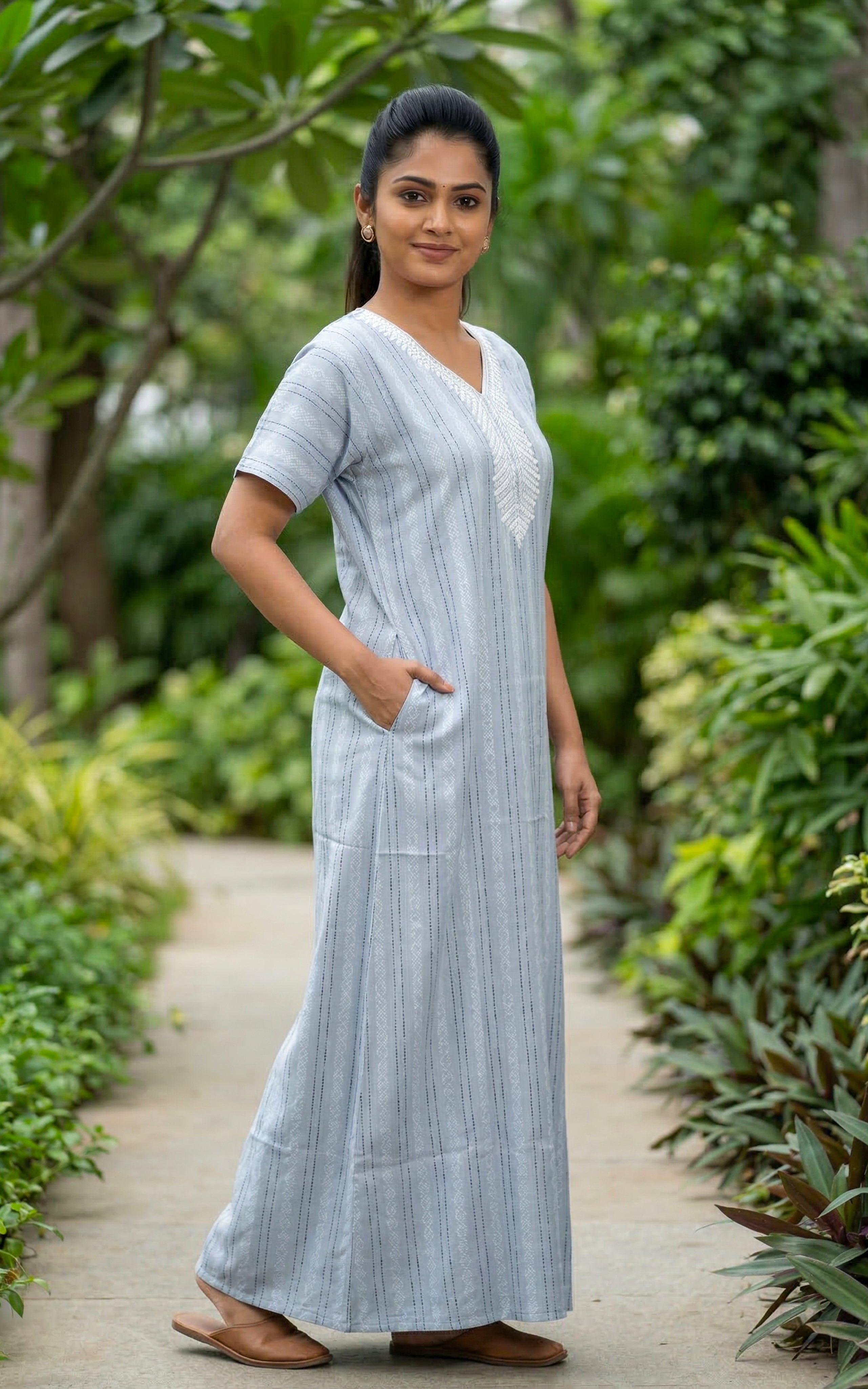 Cotton Straight Fit Nighty-159SS12B