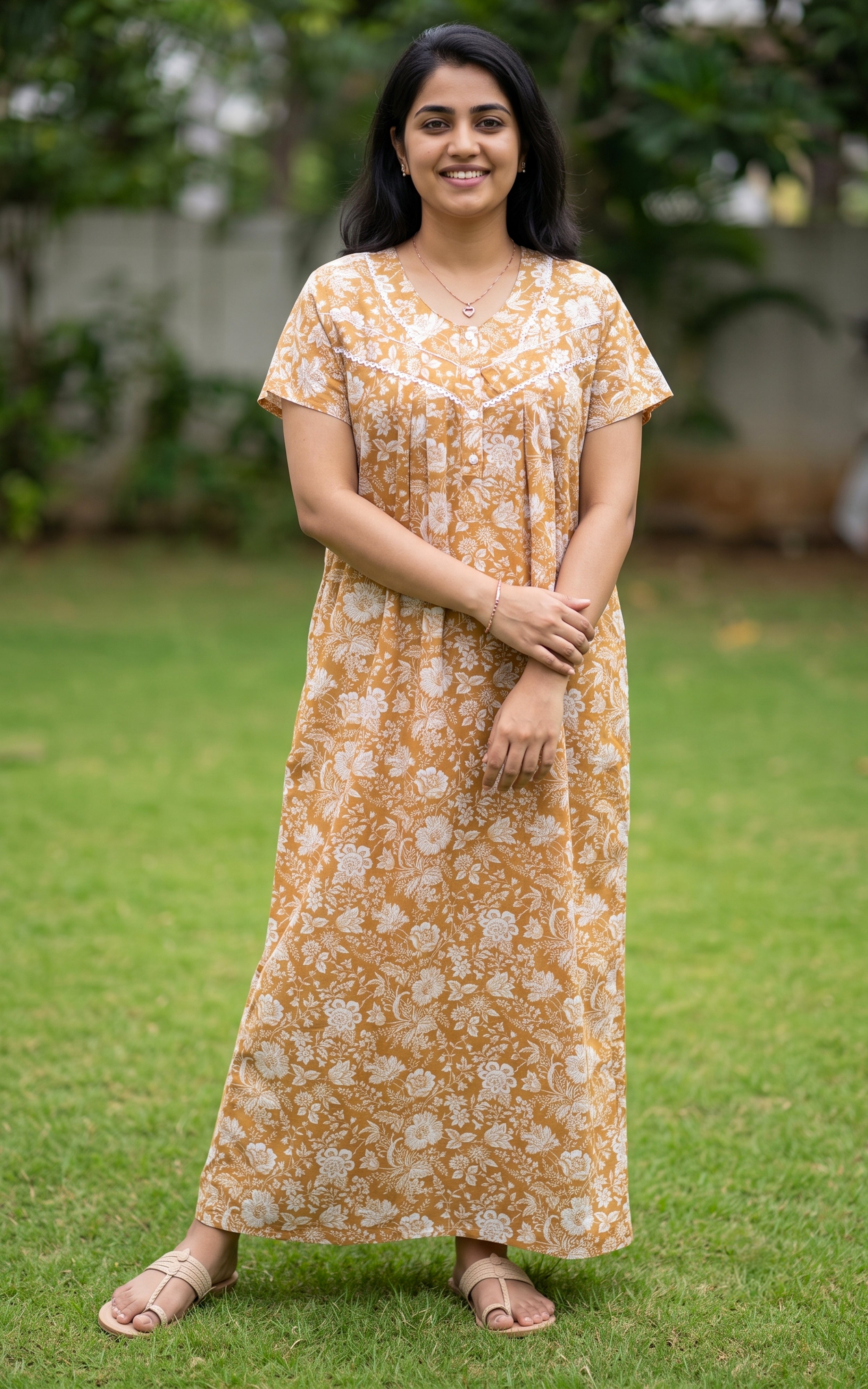 Cotton Straight Fit Nighty-164SS6