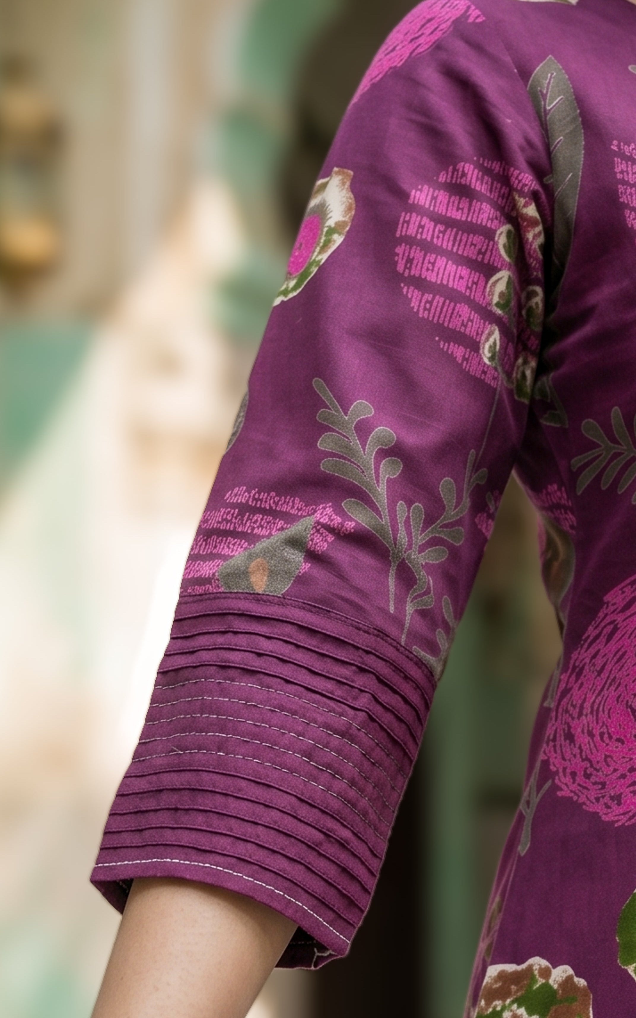 Printed cotton kurti with dupatta for women