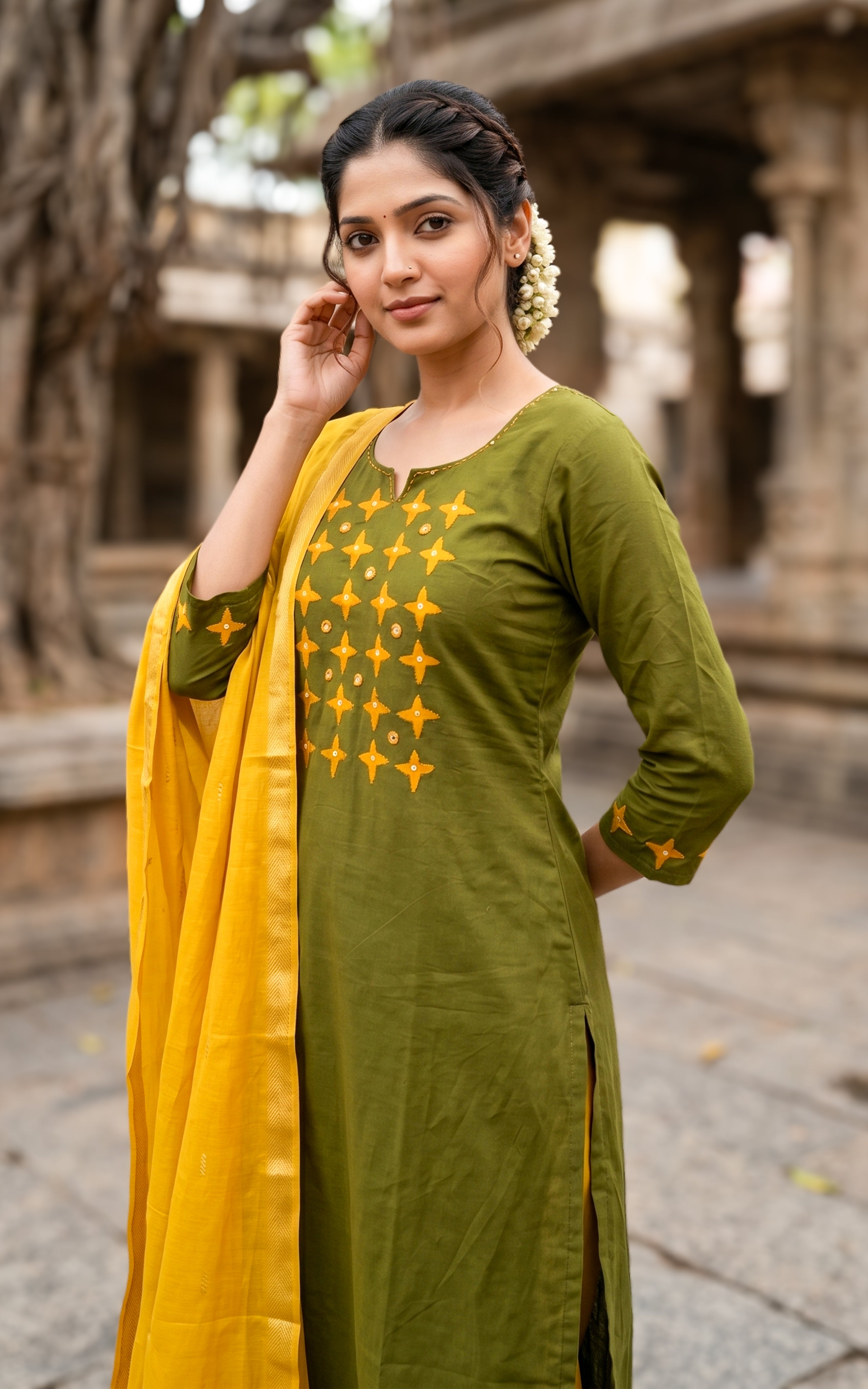 Shaya Green (Kurti+Dupatta)