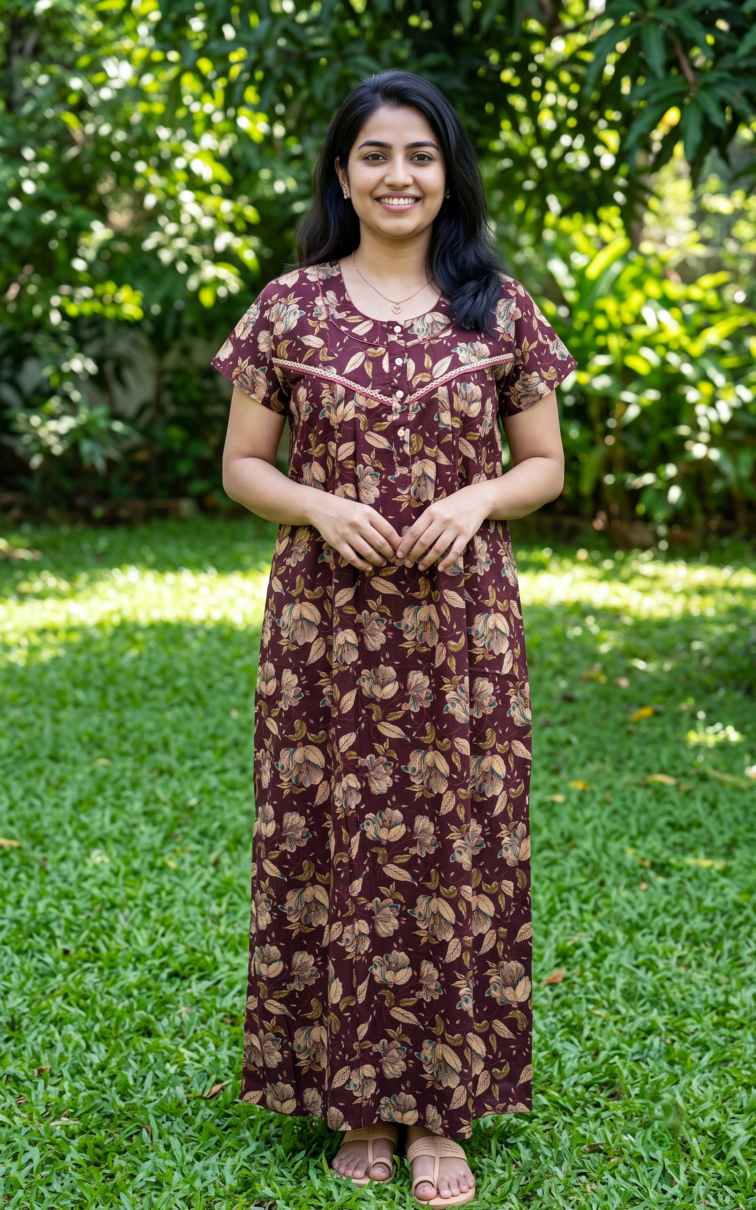 Cotton Straight Fit Nighty-164SS2