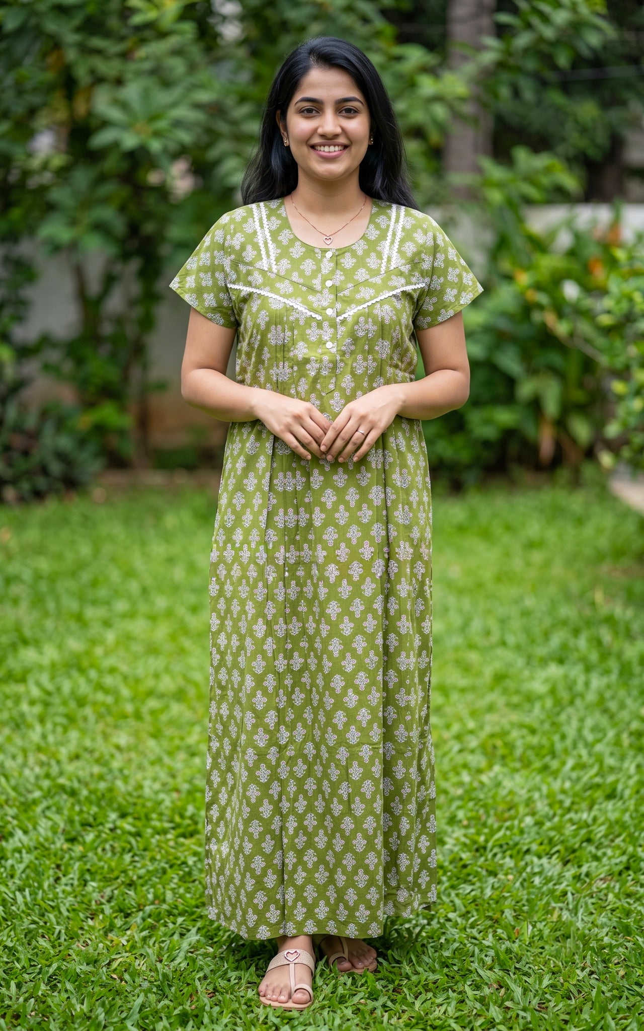 Cotton Straight Fit Nighty-163SS4