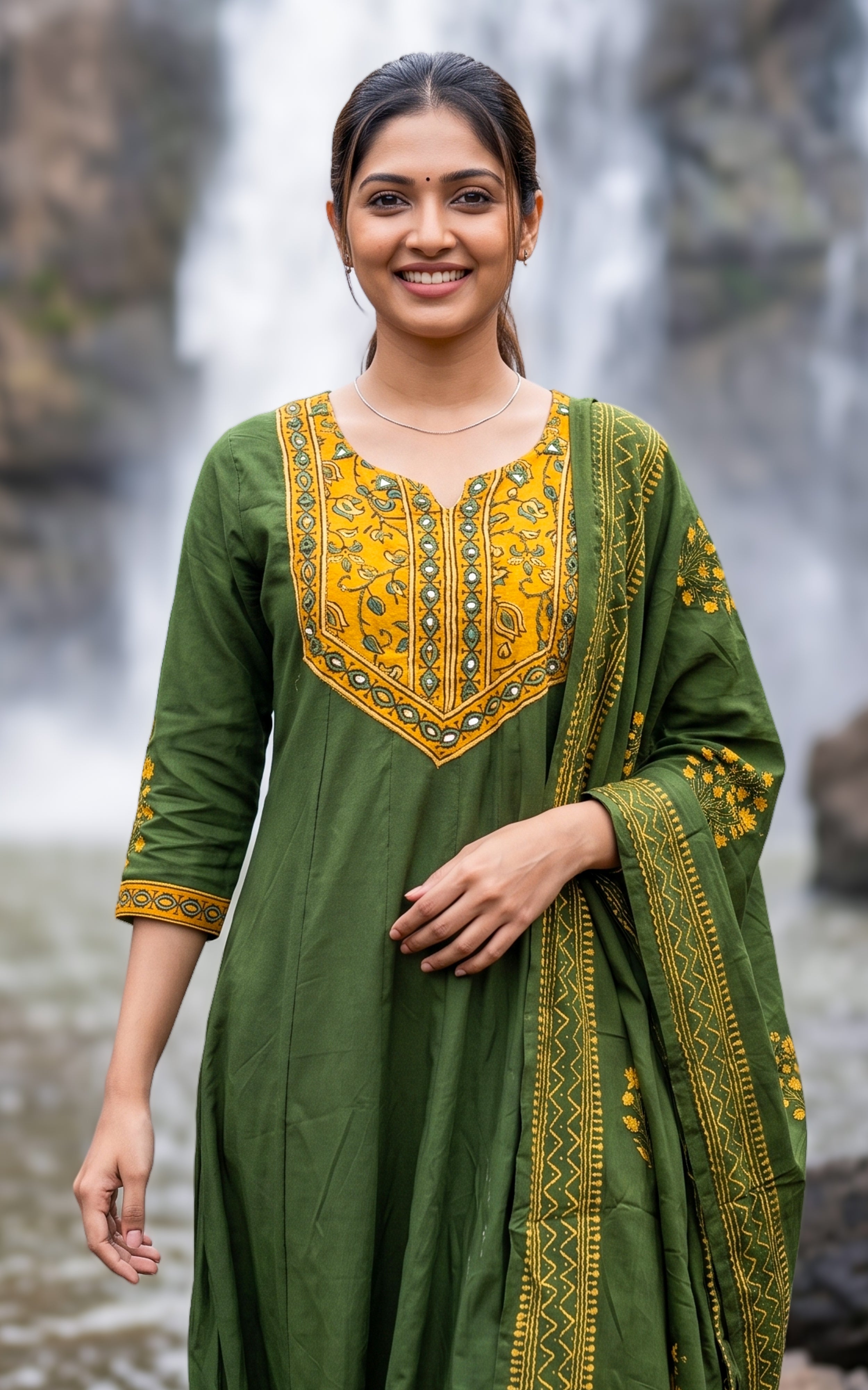 Mastani Green (kurti+Dupatta)