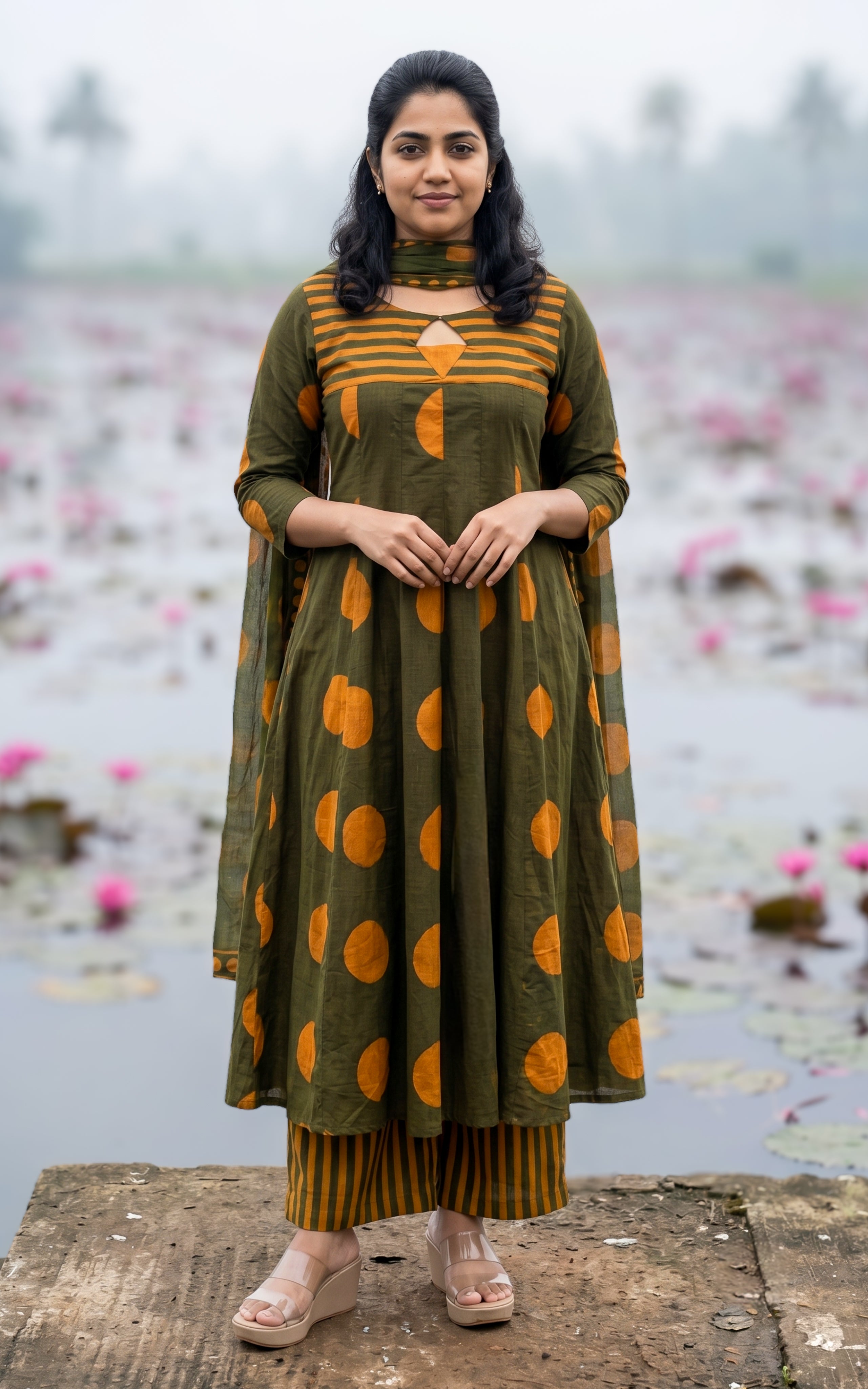 Poonguzhali E (Kurti+Pant+Dupatta)