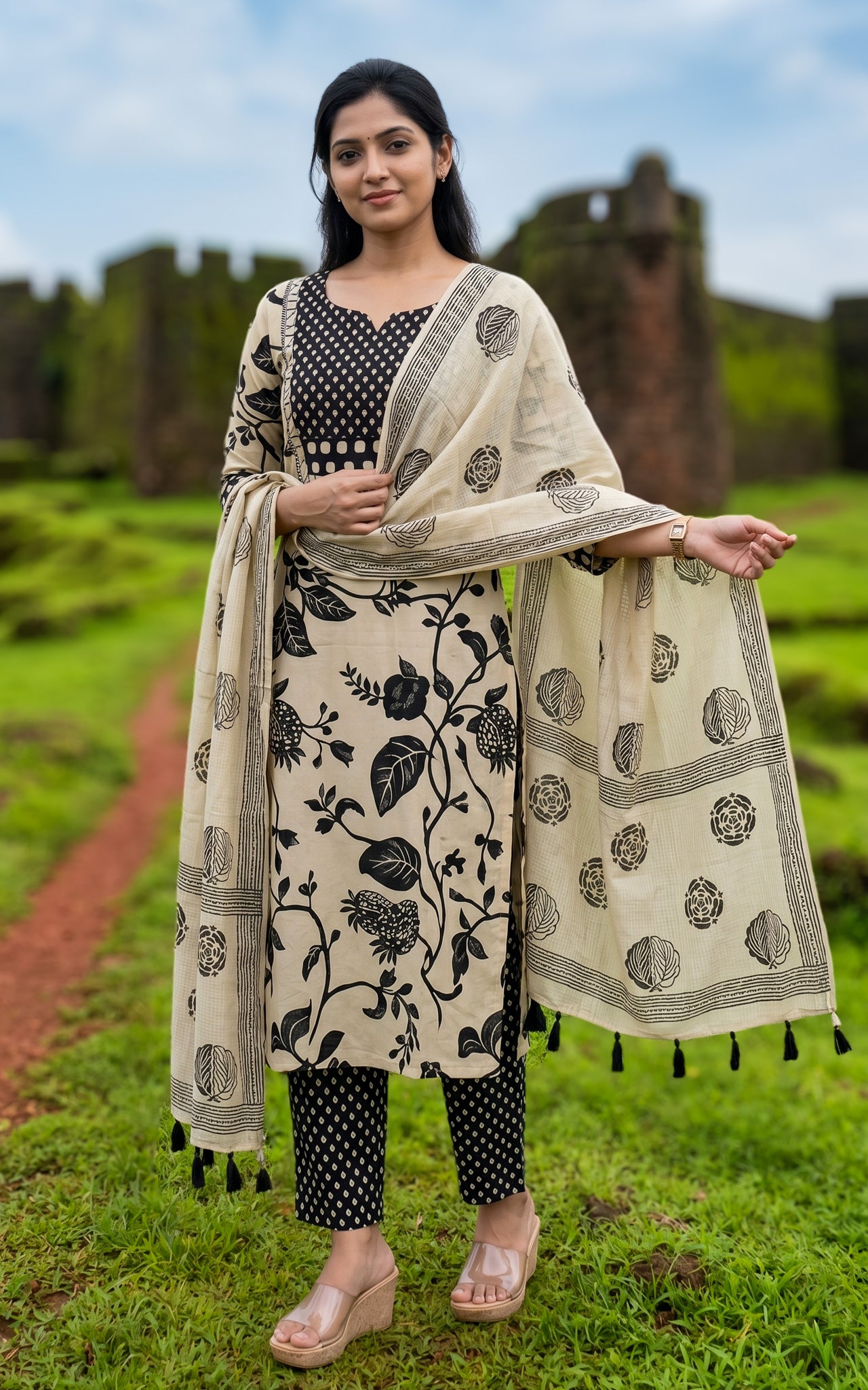 Yathisai (Kurti+Pant+Dupatta)
