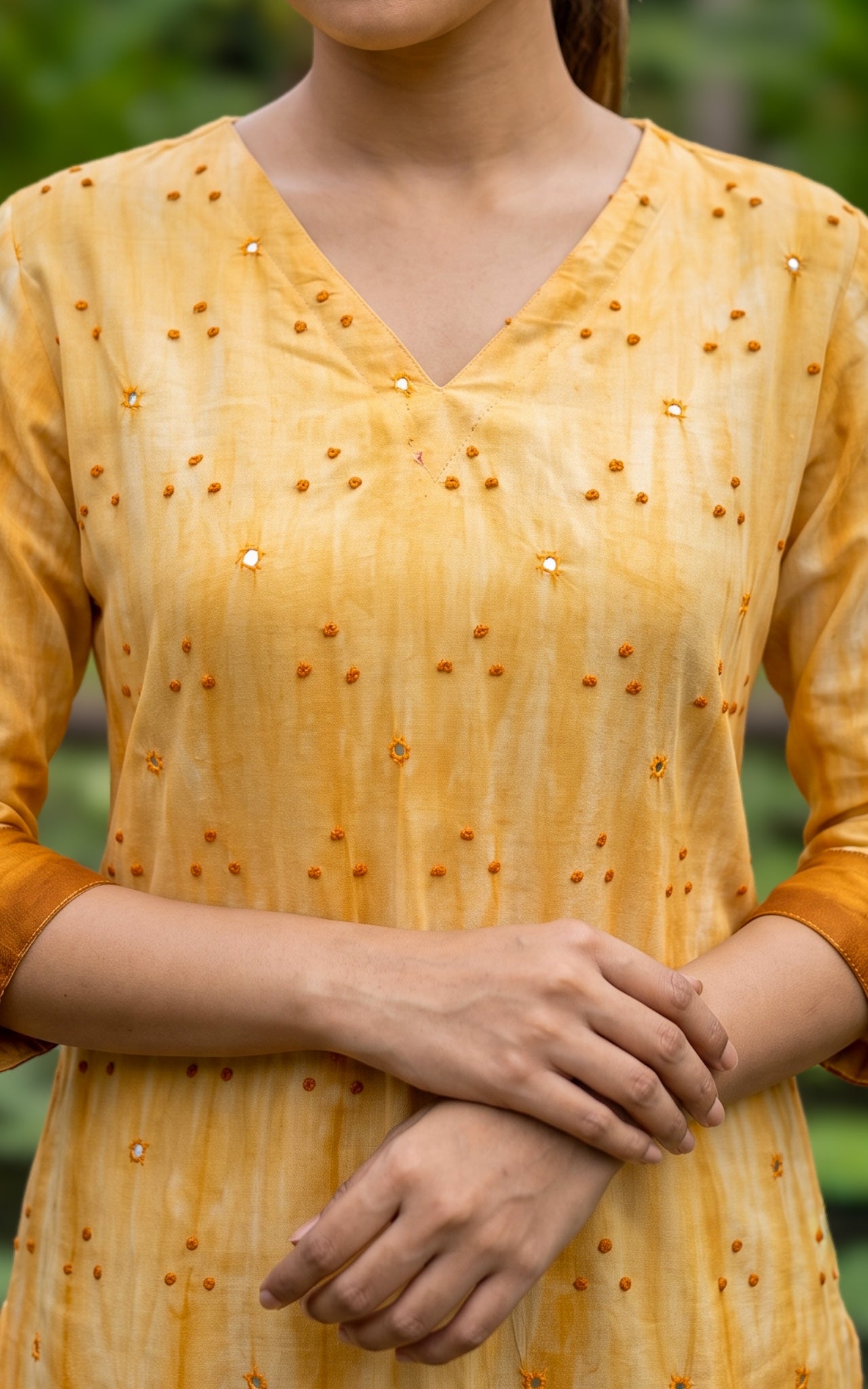 Mustard Cotton Daily Wear Kurti Set for Women