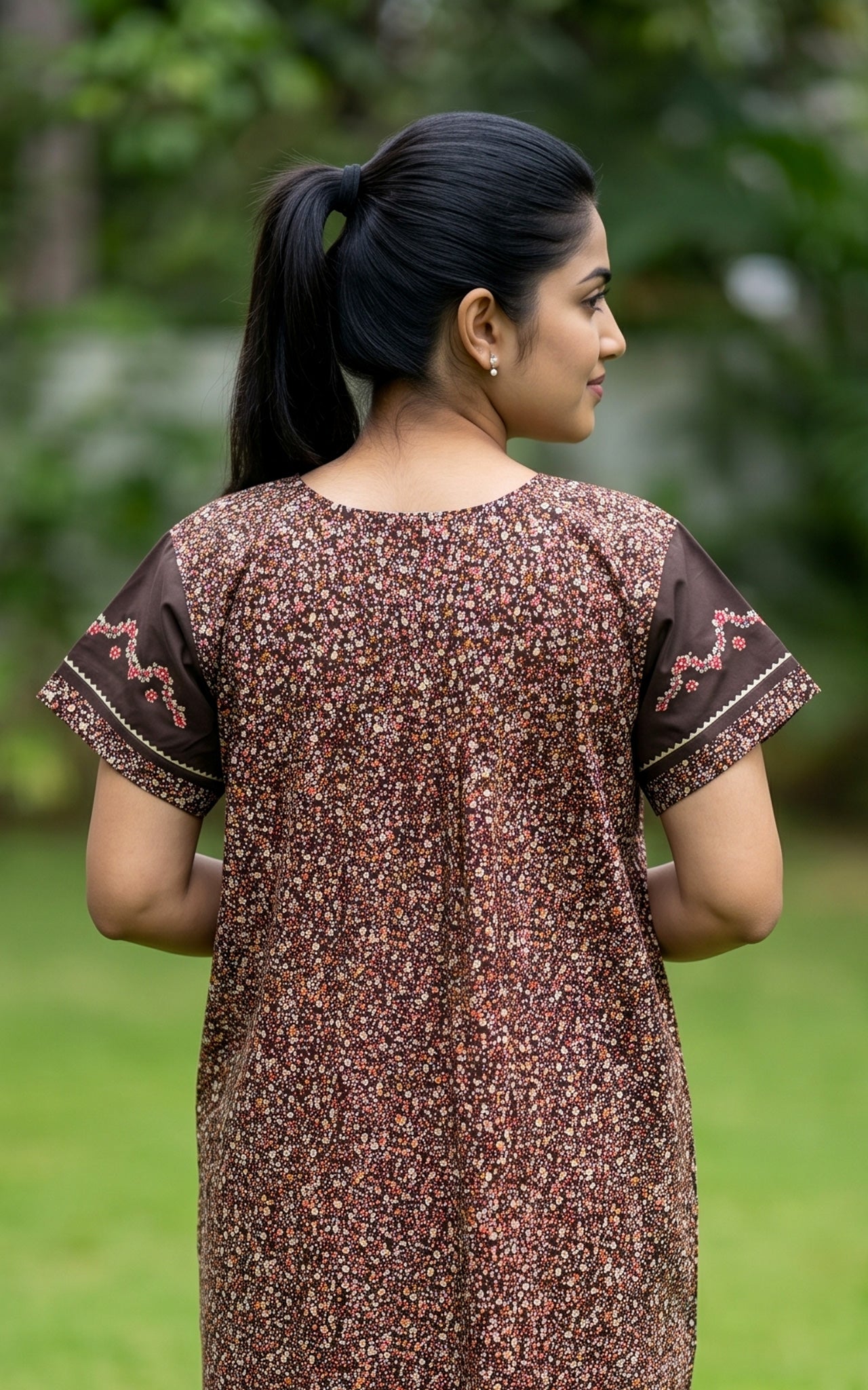 Cotton Straight Fit Nighty-162SS13C