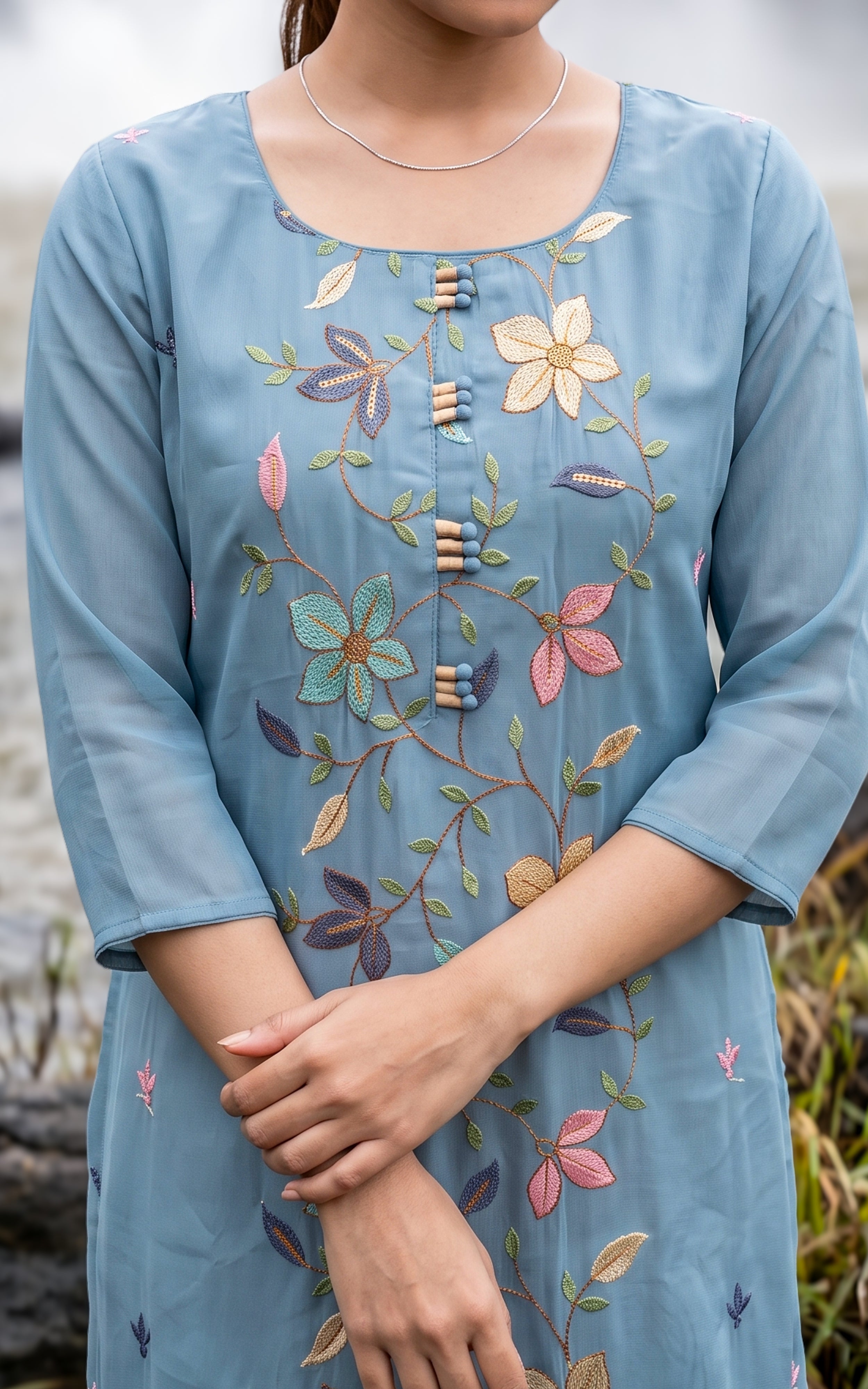 Niraimalar (Kurti+Pant+Dupatta)