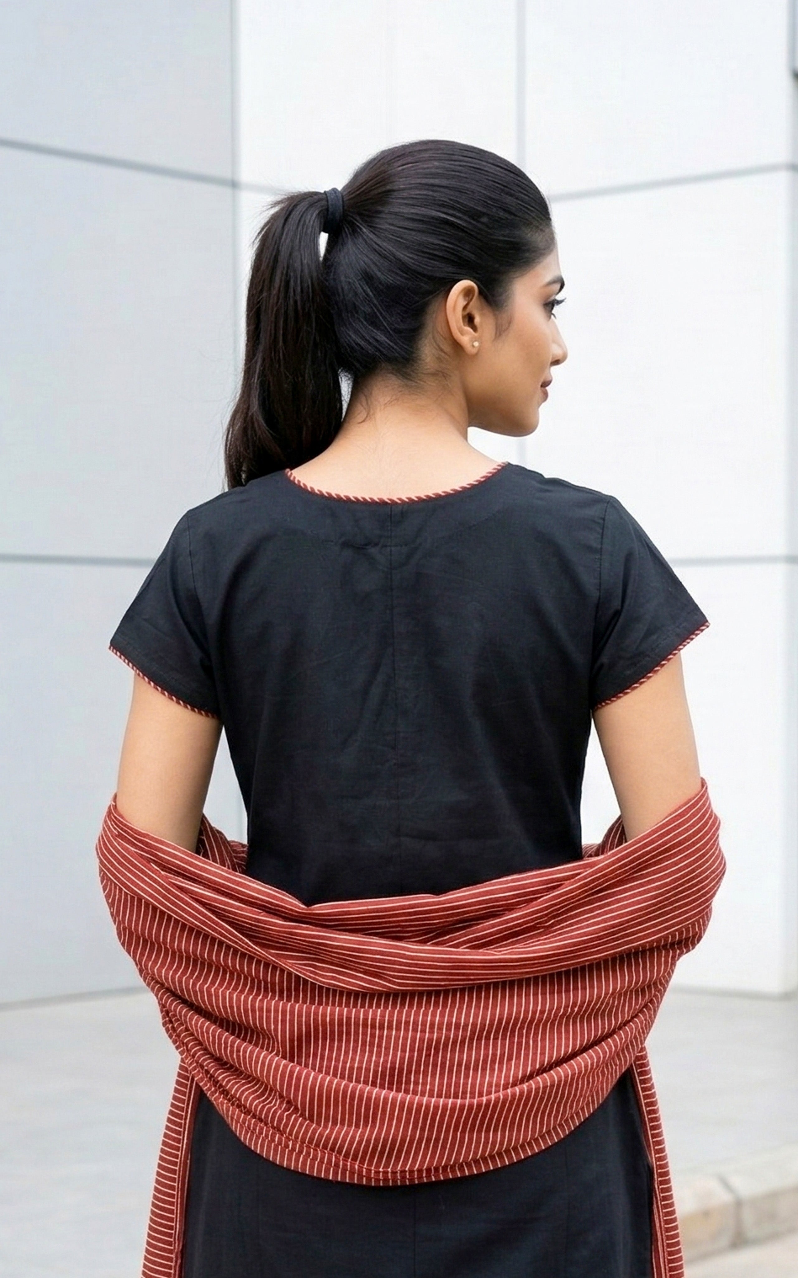 VTV Jessie Black B (Kurti+Dupatta)