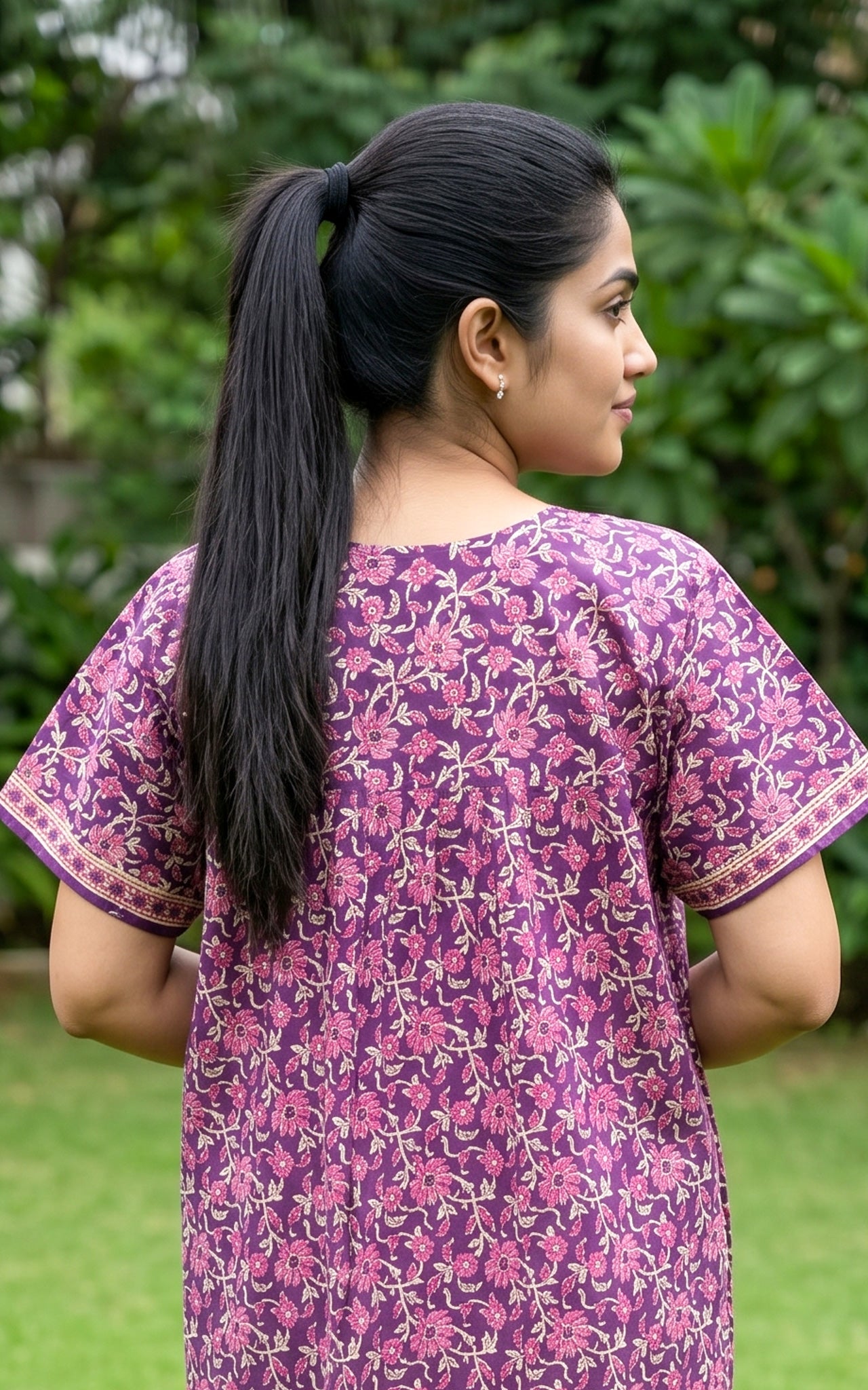 Cotton Straight Fit Nighty-162SS2B