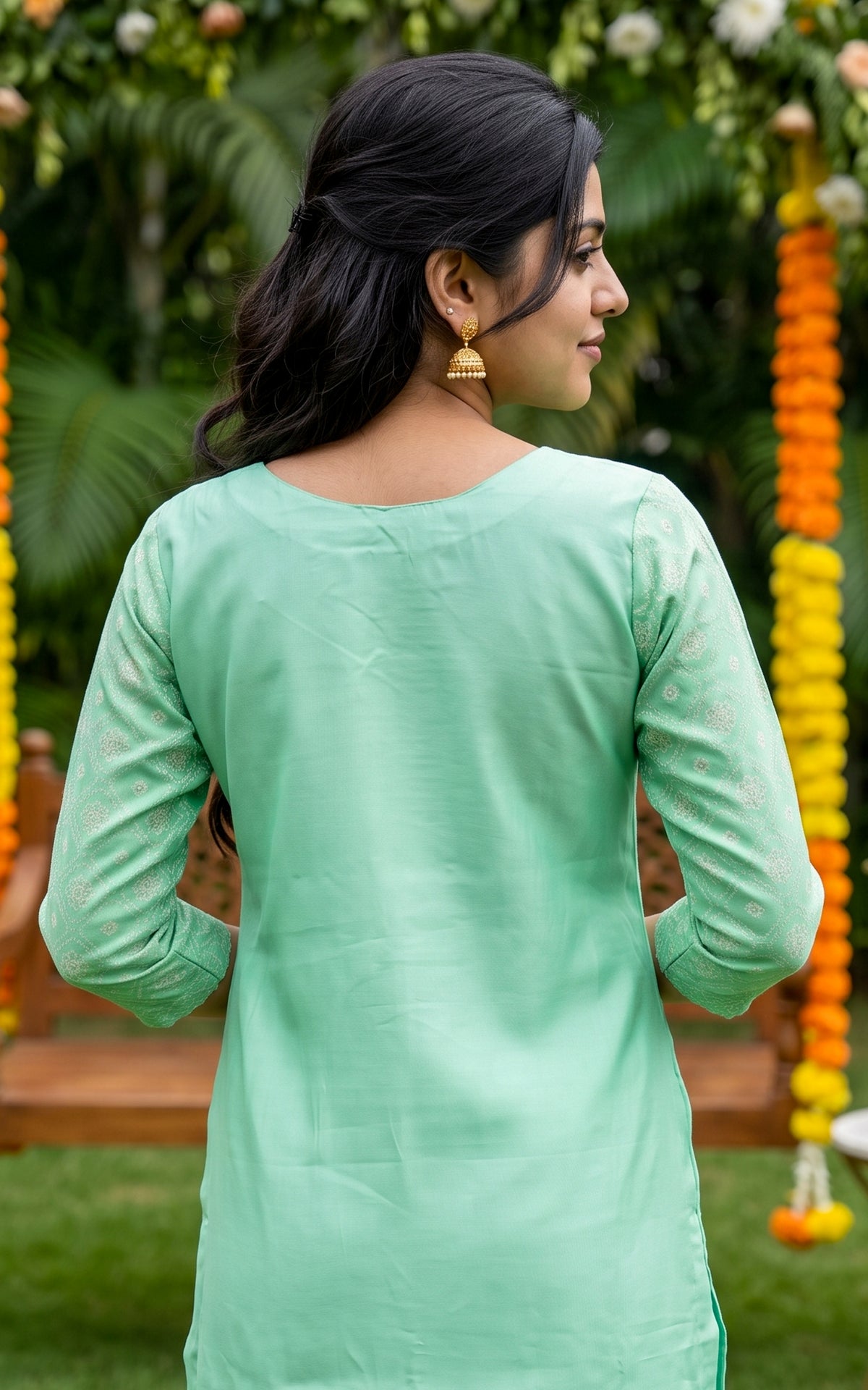 Malarnisha Mint Green (Kurti+Pant+Dupatta)