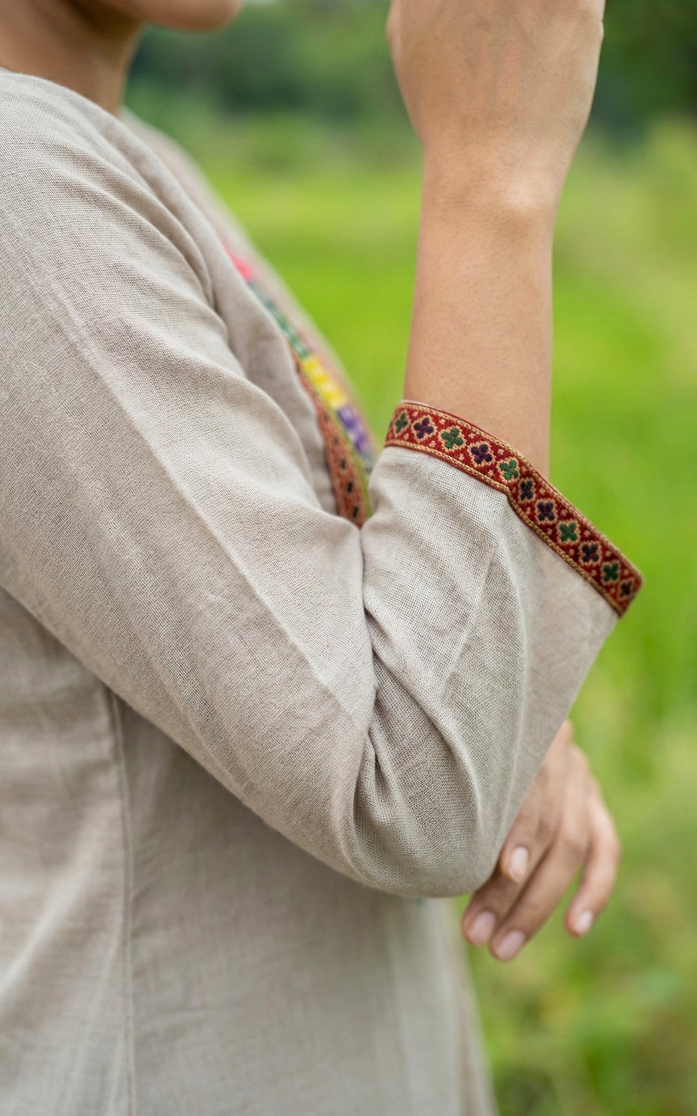 three fourth sleeve kurti for women