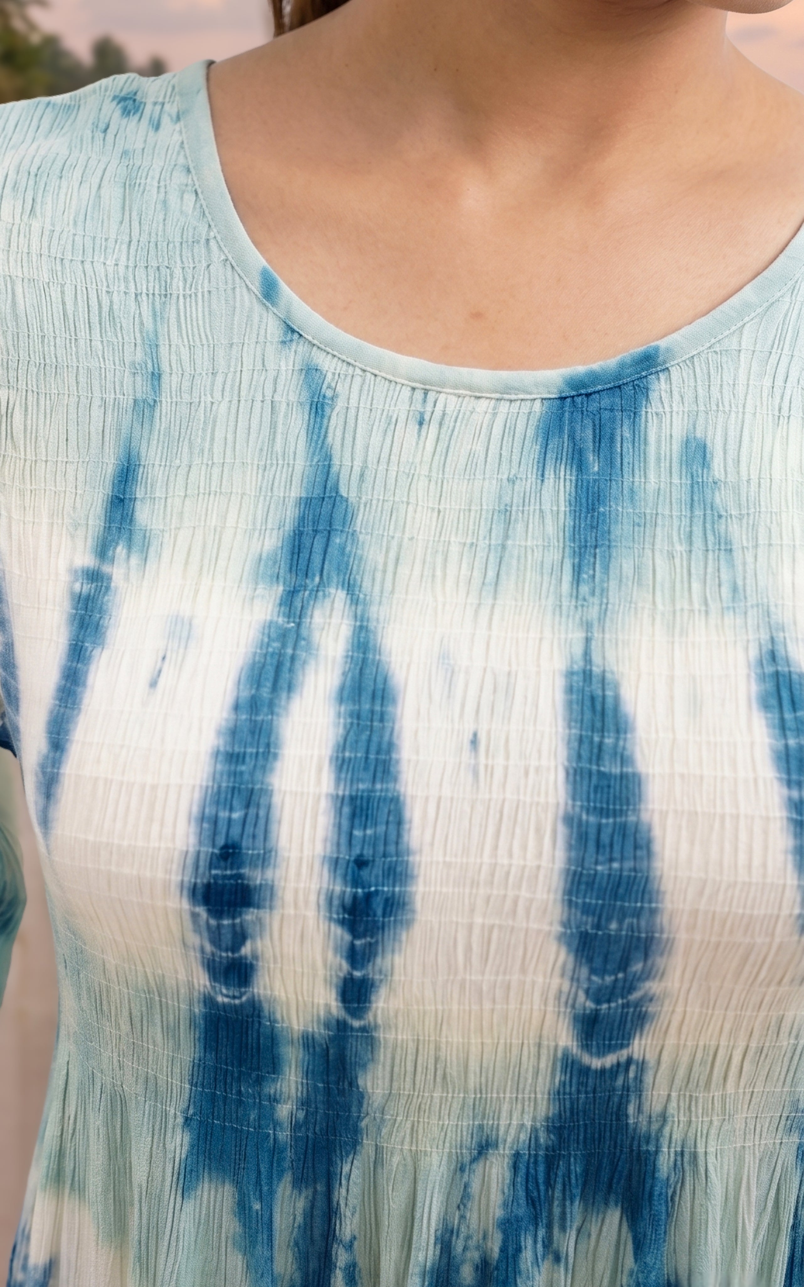 Trendy tie and dye long dress